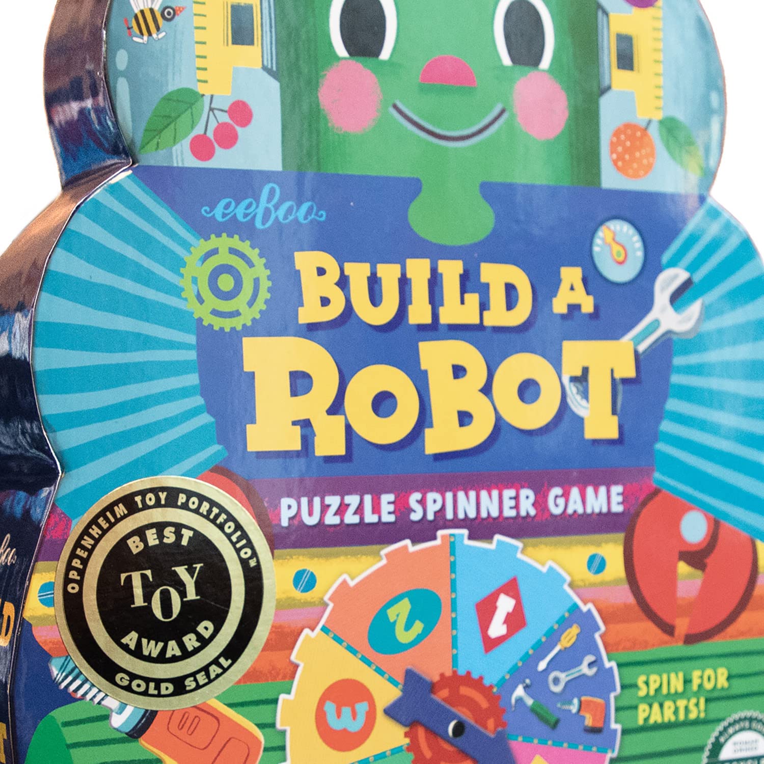 Foto 7 pulgar | Juego De Mesa Eeboo Build A Robot Spinner Para 2-4 Jugadores, Más De 3 Años - Venta Internacional.