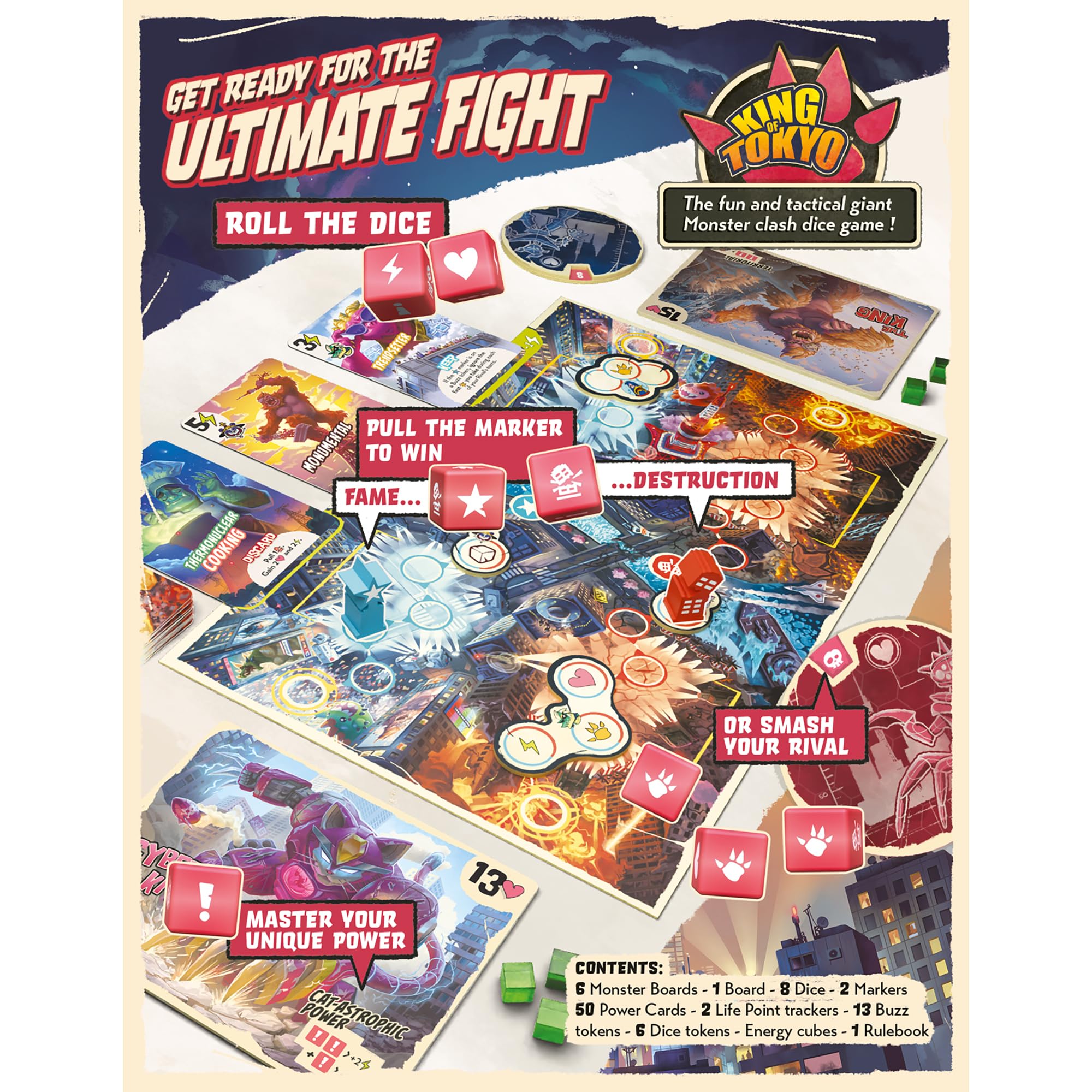 Foto 2 | Juego De Mesa Iello King Of Tokyo: Duel Para 2 Jugadores A Partir De 8 Años - Venta Internacional.