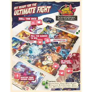 Foto 2 | Juego De Mesa Iello King Of Tokyo: Duel Para 2 Jugadores A Partir De 8 Años - Venta Internacional.