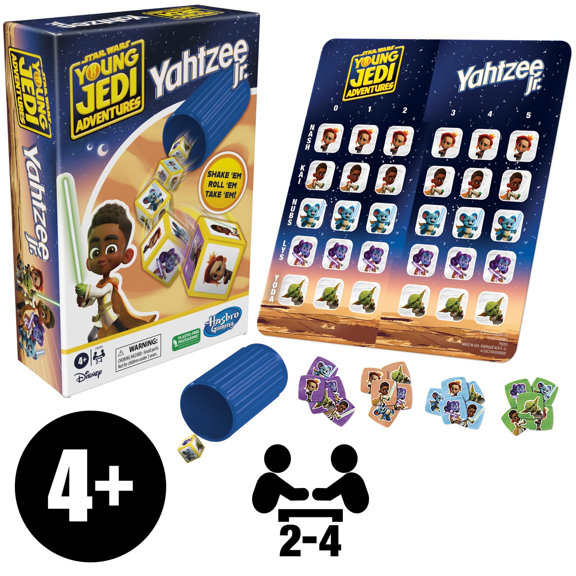 Foto 4 pulgar | Juego De Mesa Hasbro Gaming Yahtzee Jr. Star War Young Jedi - Venta Internacional.