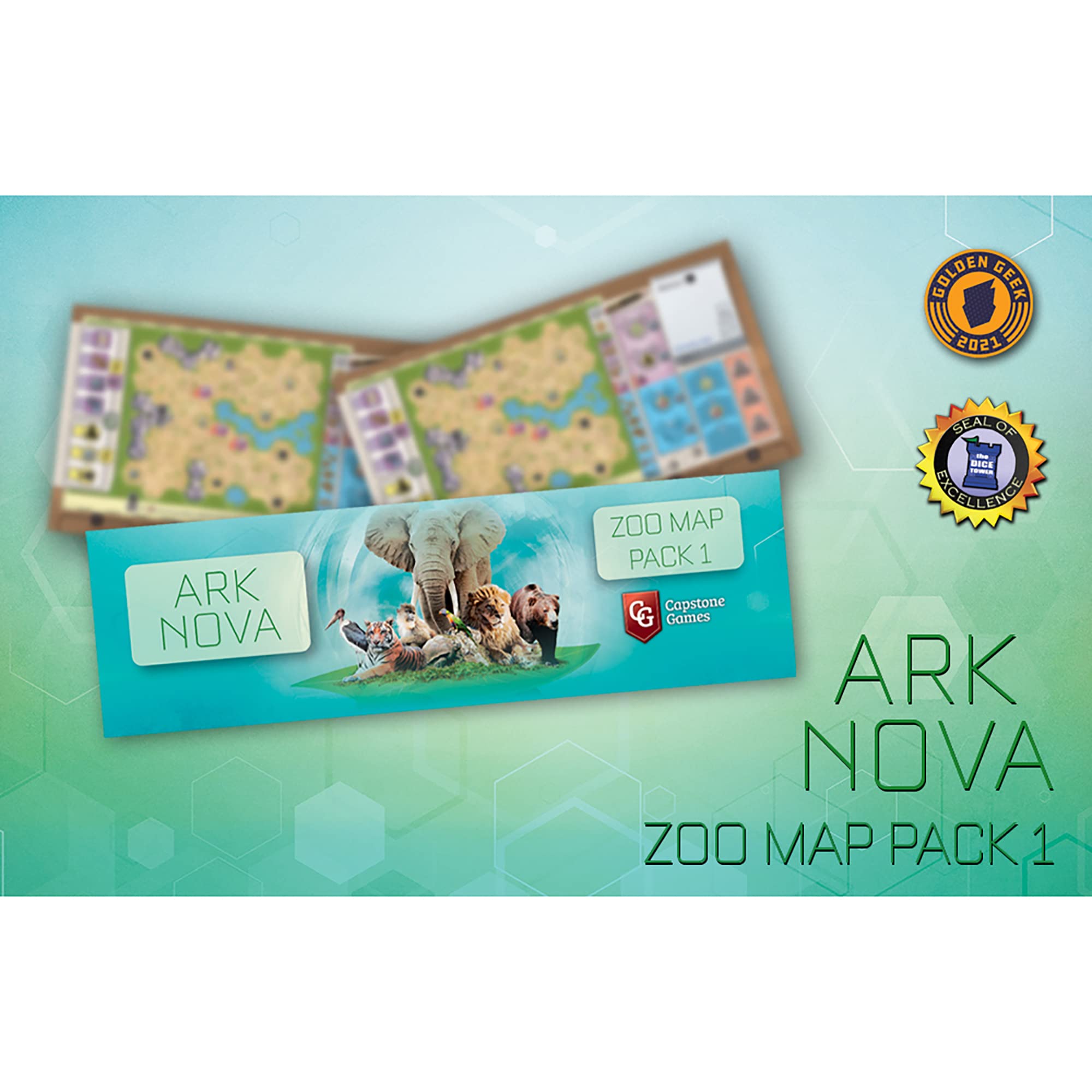 Foto 2 | Paquete De Accesorios Para Juegos Capstone Games Ark Nova Zoo Map Pack 1 - Venta Internacional.