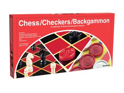 Foto 1 | Set De Juego Pressman Chess/checkers/backgammon 3 En 1 - Venta Internacional.