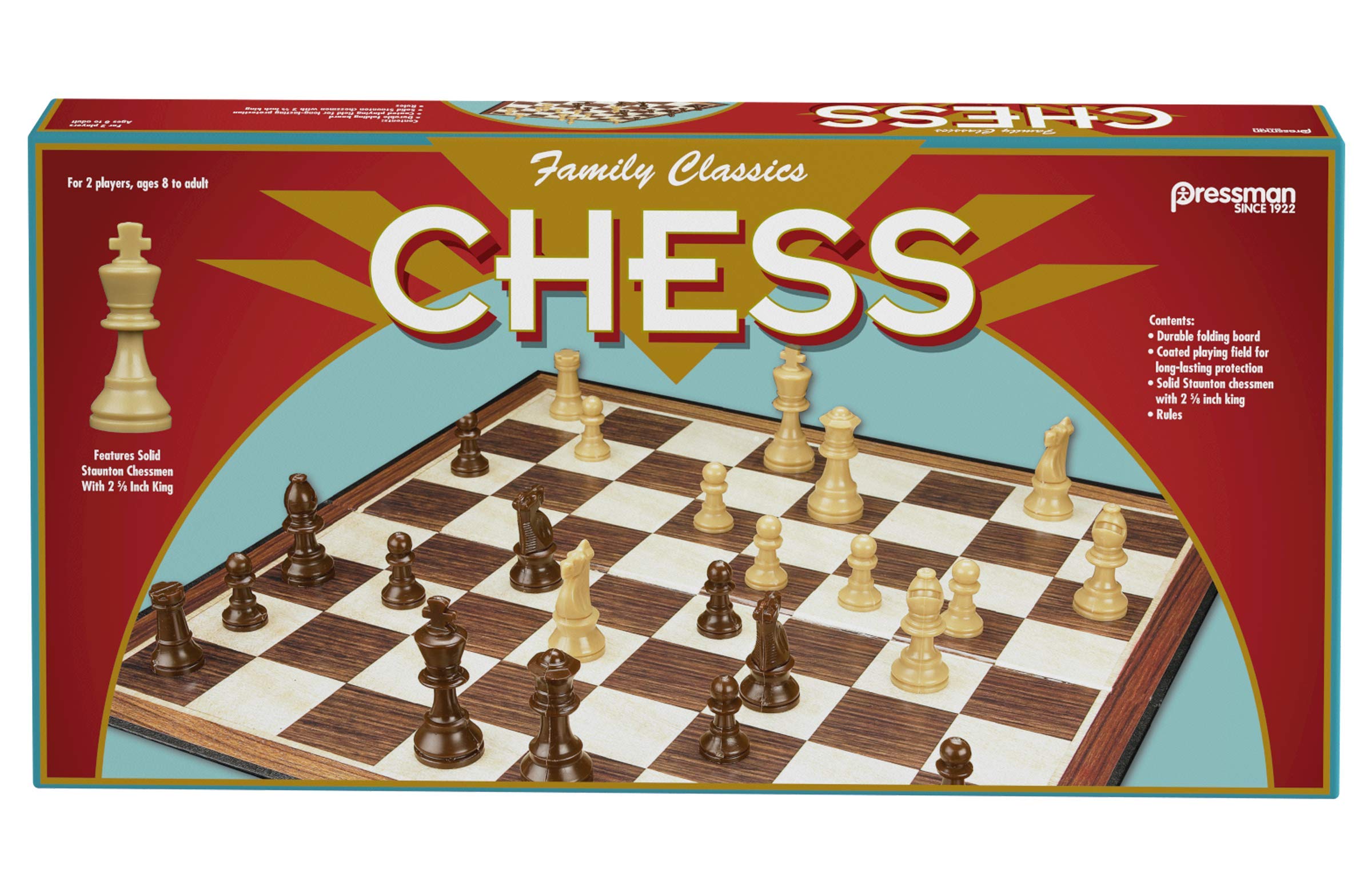 Juego De Ajedrez Pressman Family Classics Con Tablero Plegable Y Piezas - Venta Internacional.