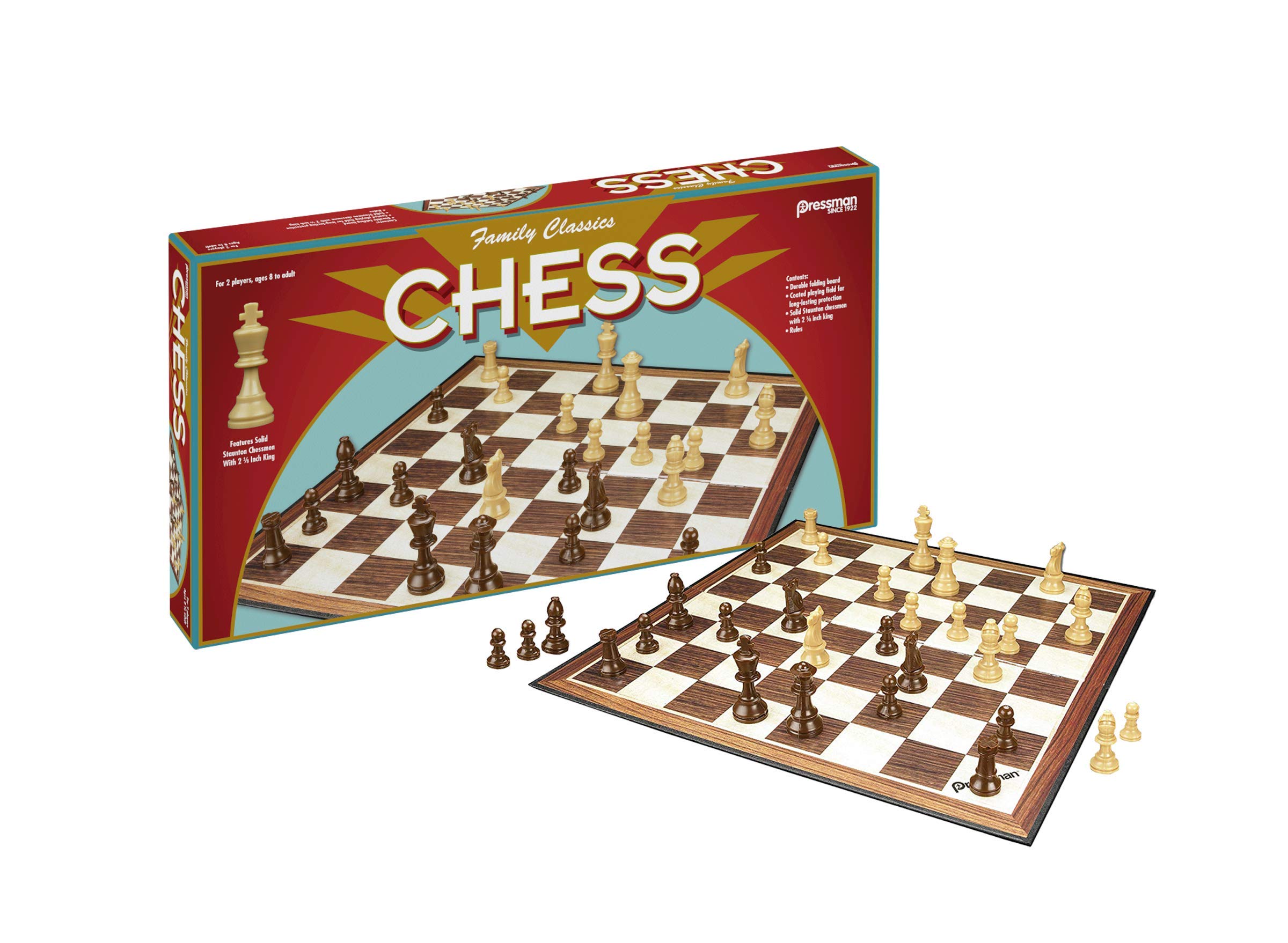 Foto 4 pulgar | Juego De Ajedrez Pressman Family Classics Con Tablero Plegable Y Piezas - Venta Internacional.