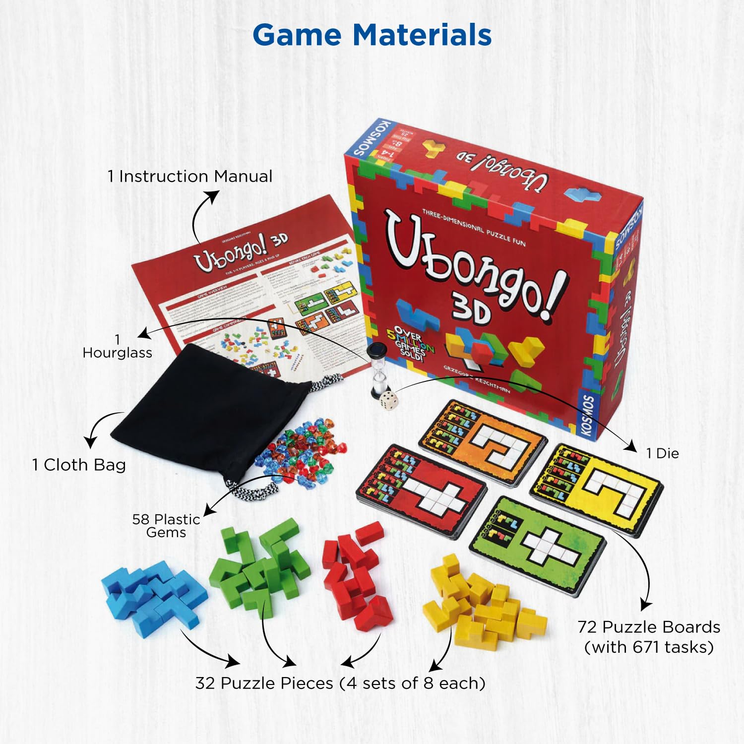 Foto 4 pulgar | Juego De Rompecabezas Geométrico Thames & Kosmos Ubongo 3d - Venta Internacional.