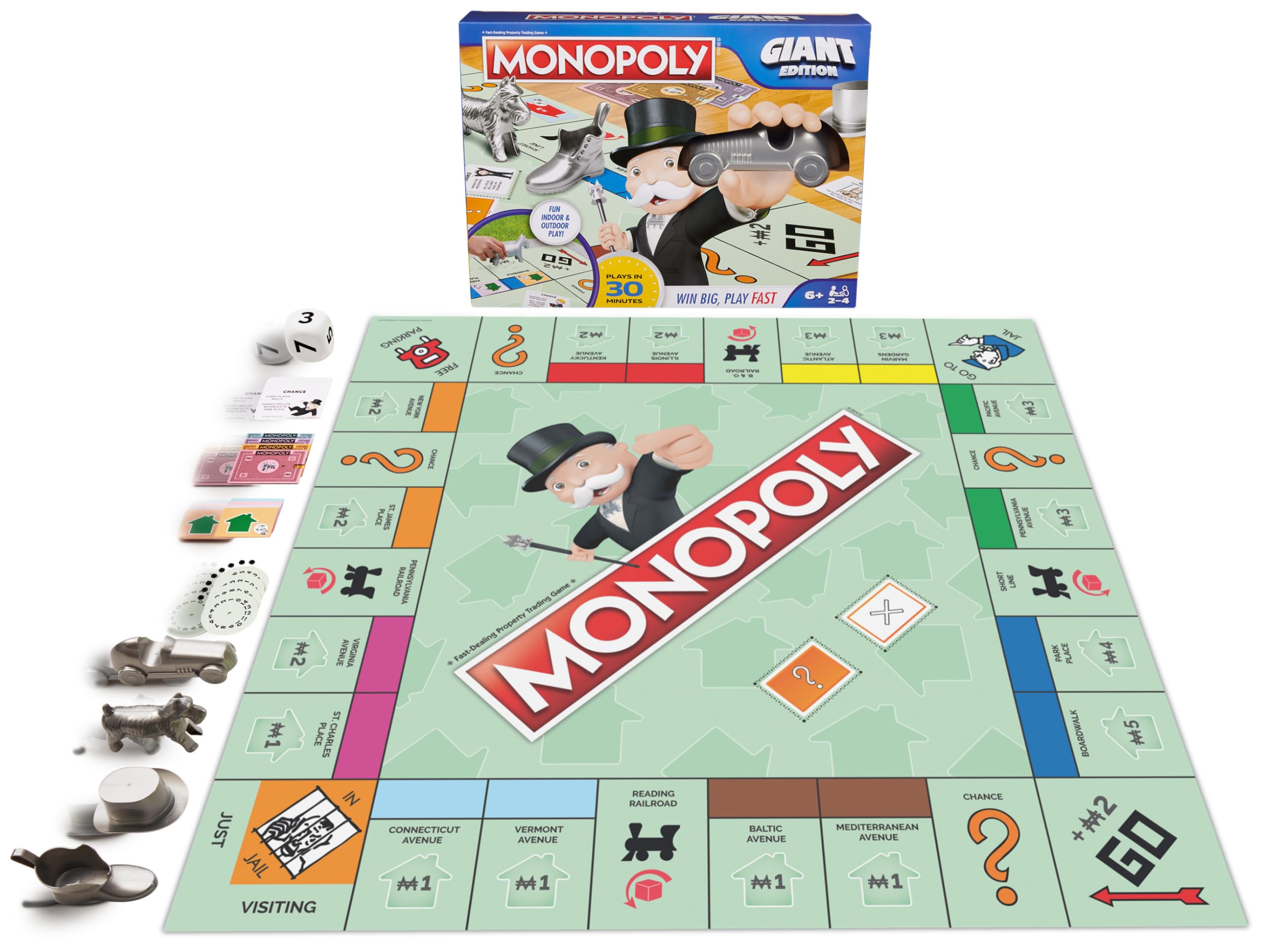 Foto 2 pulgar | Juego De Mesa Spin Master Games Monopoly Giant Edition Durante Más De 6 Años - Venta Internacional.