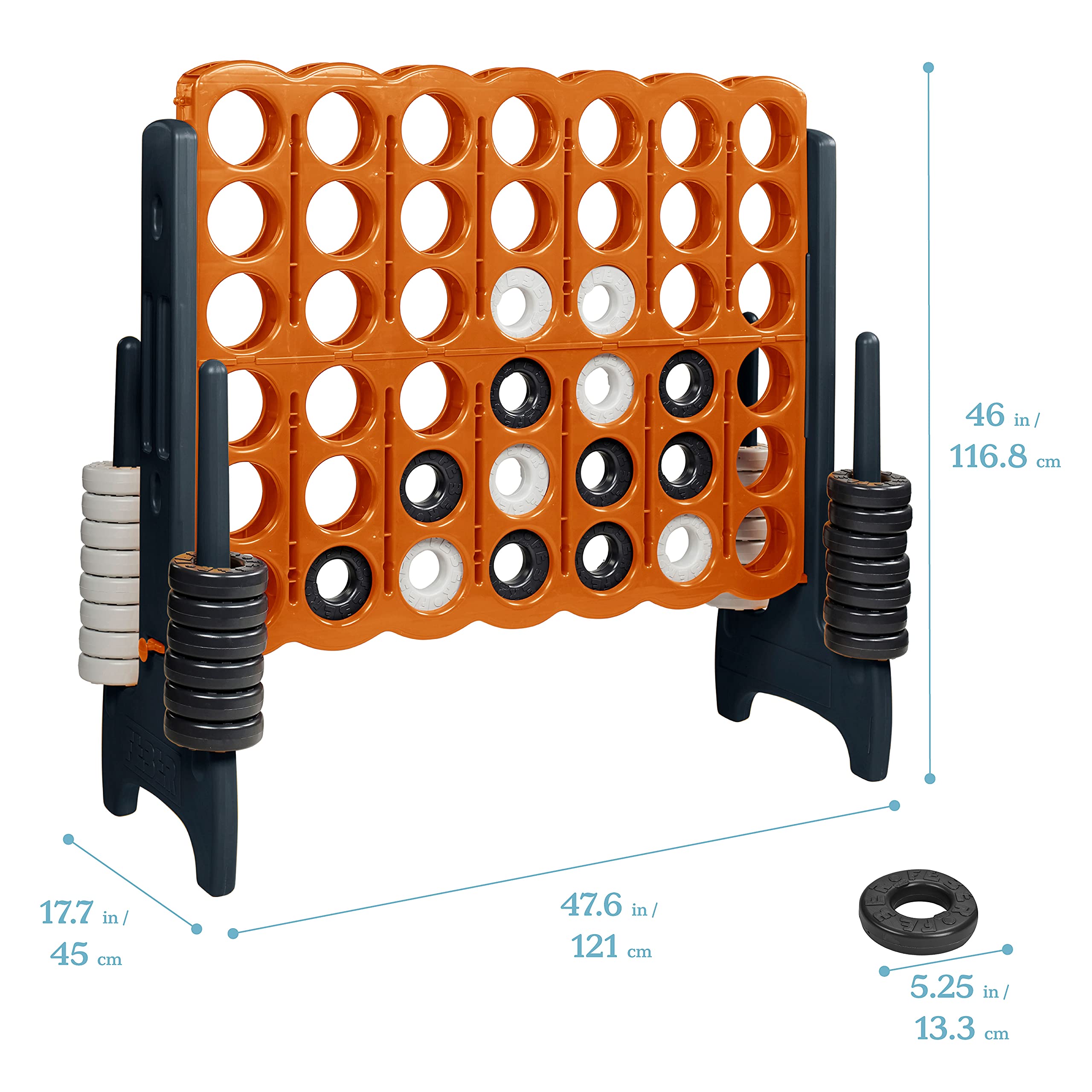 Foto 3 pulgar | Giant Game Ecr4kids Jumbo 4-to-score Naranja/gris Para Exteriores - Venta Internacional.