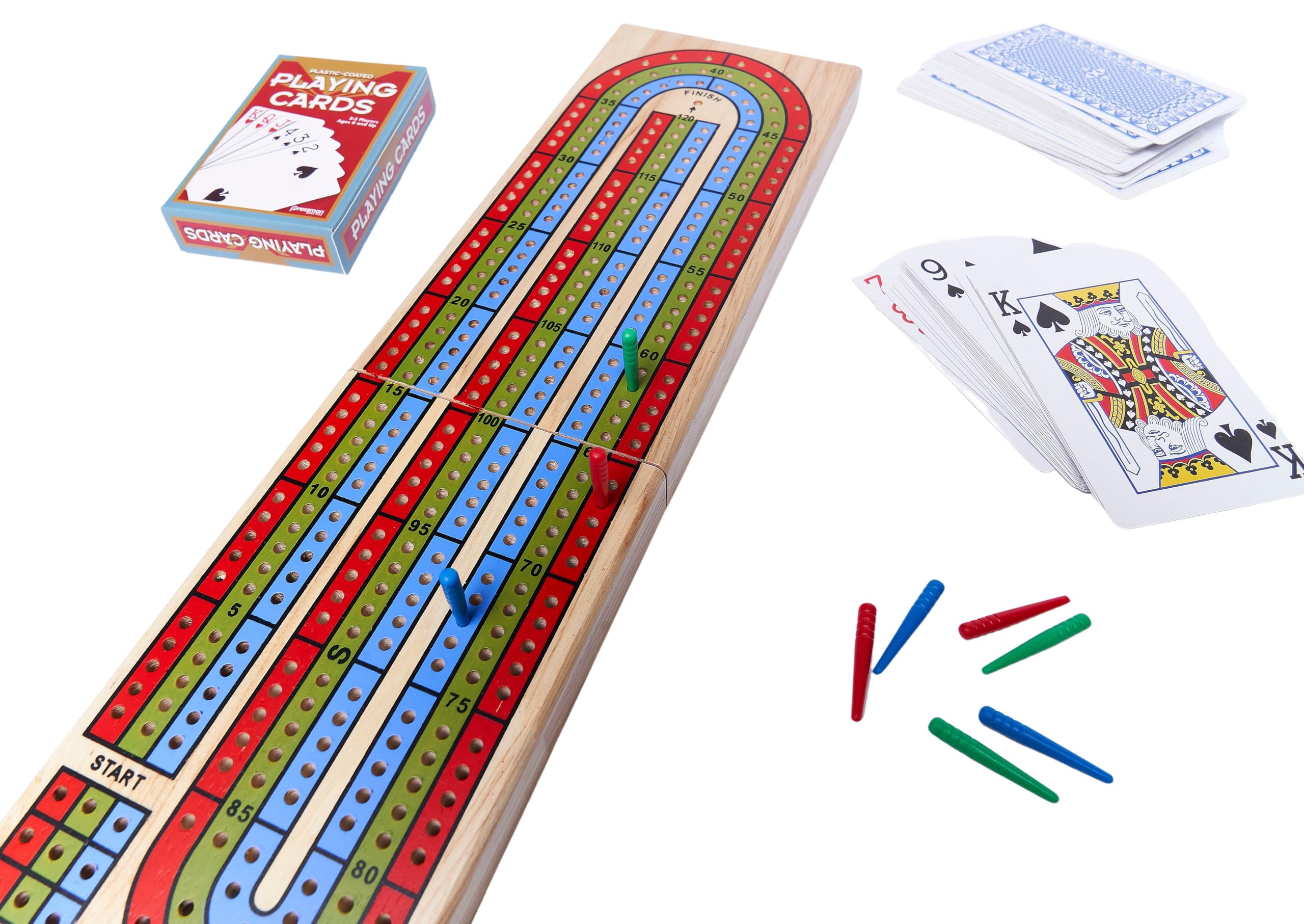 Foto 4 pulgar | Tabla De Cribbage Pressman Family Classics De Madera Maciza Con Almacenamiento - Venta Internacional.
