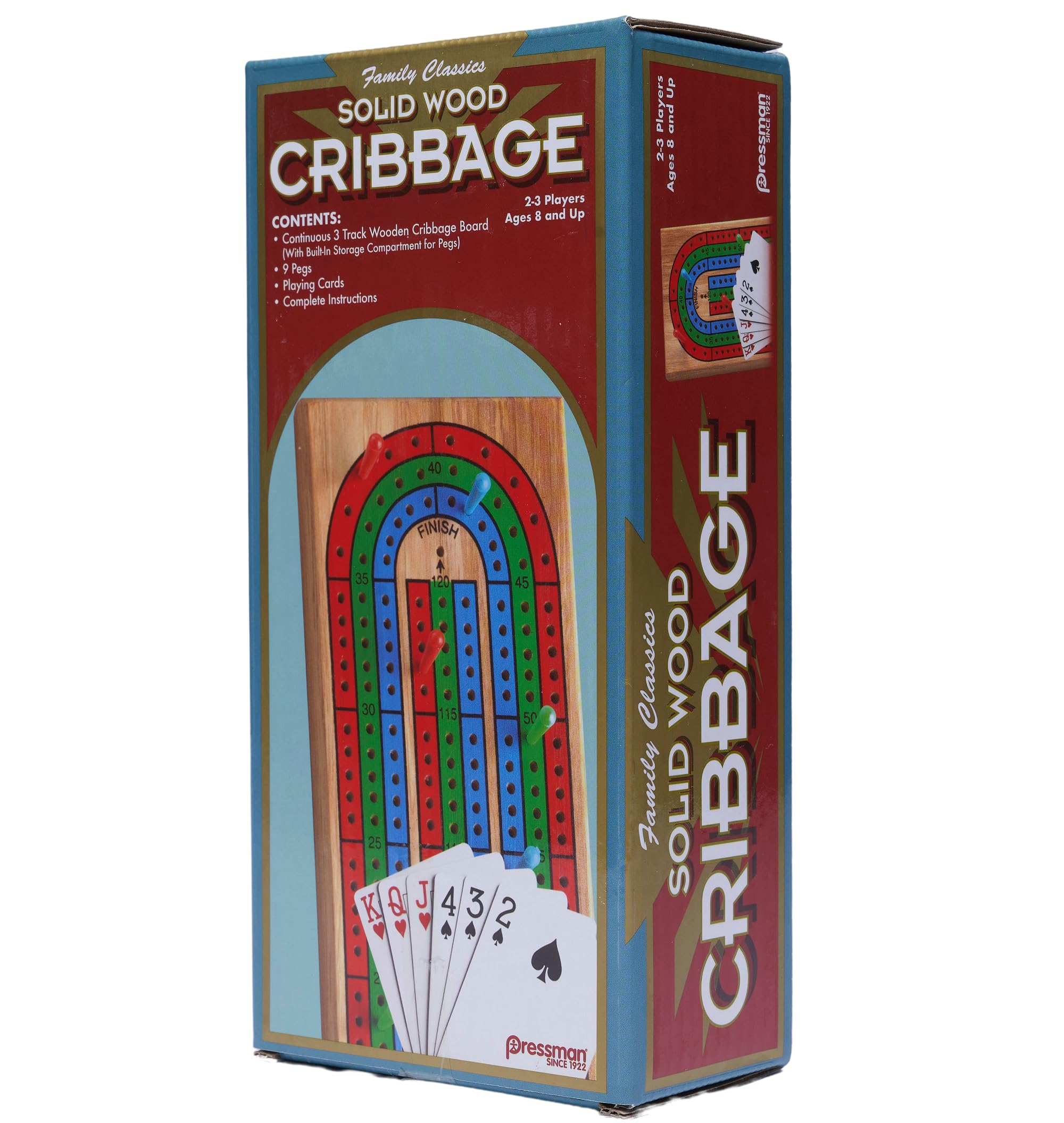 Foto 7 pulgar | Tabla De Cribbage Pressman Family Classics De Madera Maciza Con Almacenamiento - Venta Internacional.