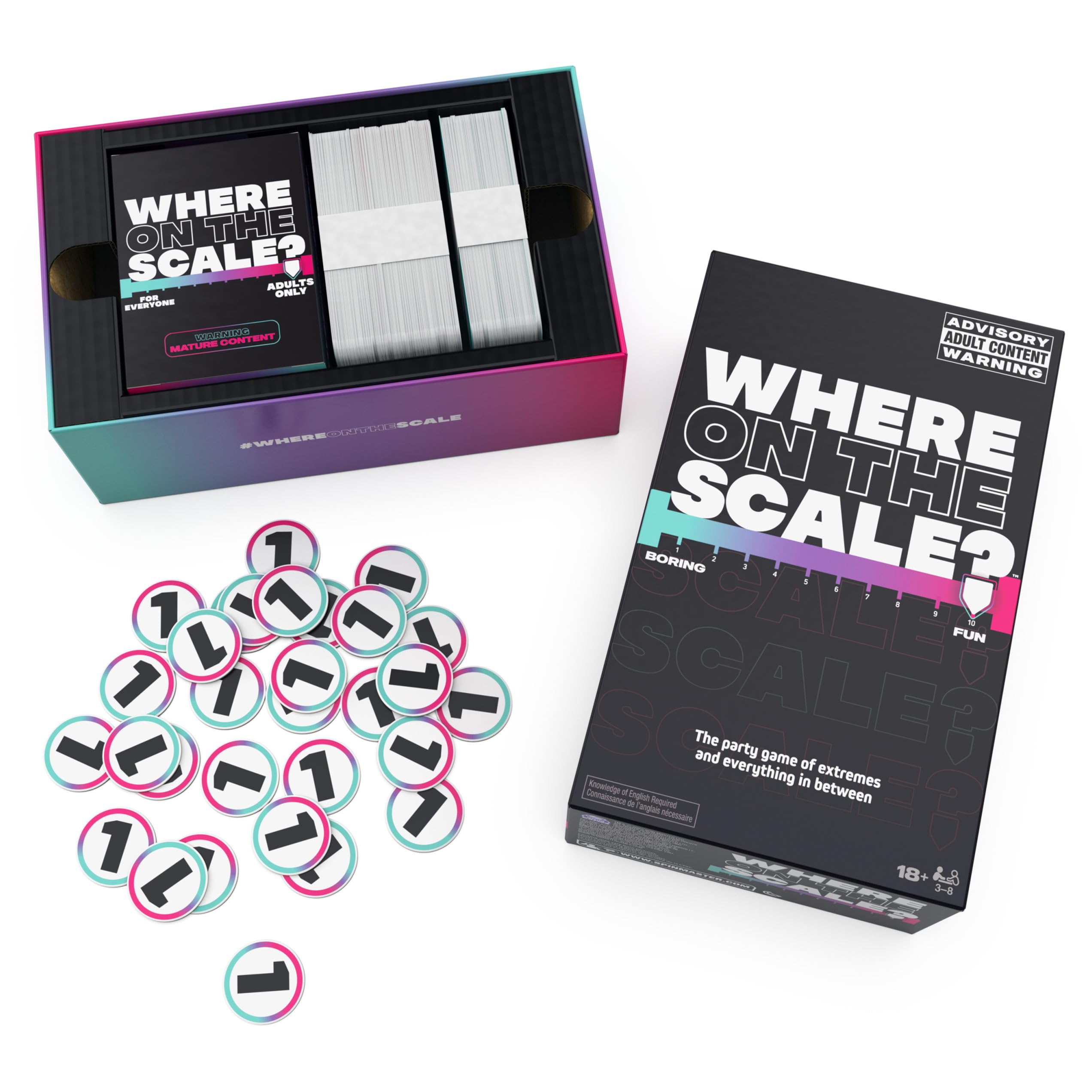 Foto 3 pulgar | Party Game Spin Master Games Where On The Scale 18+ - Venta Internacional.