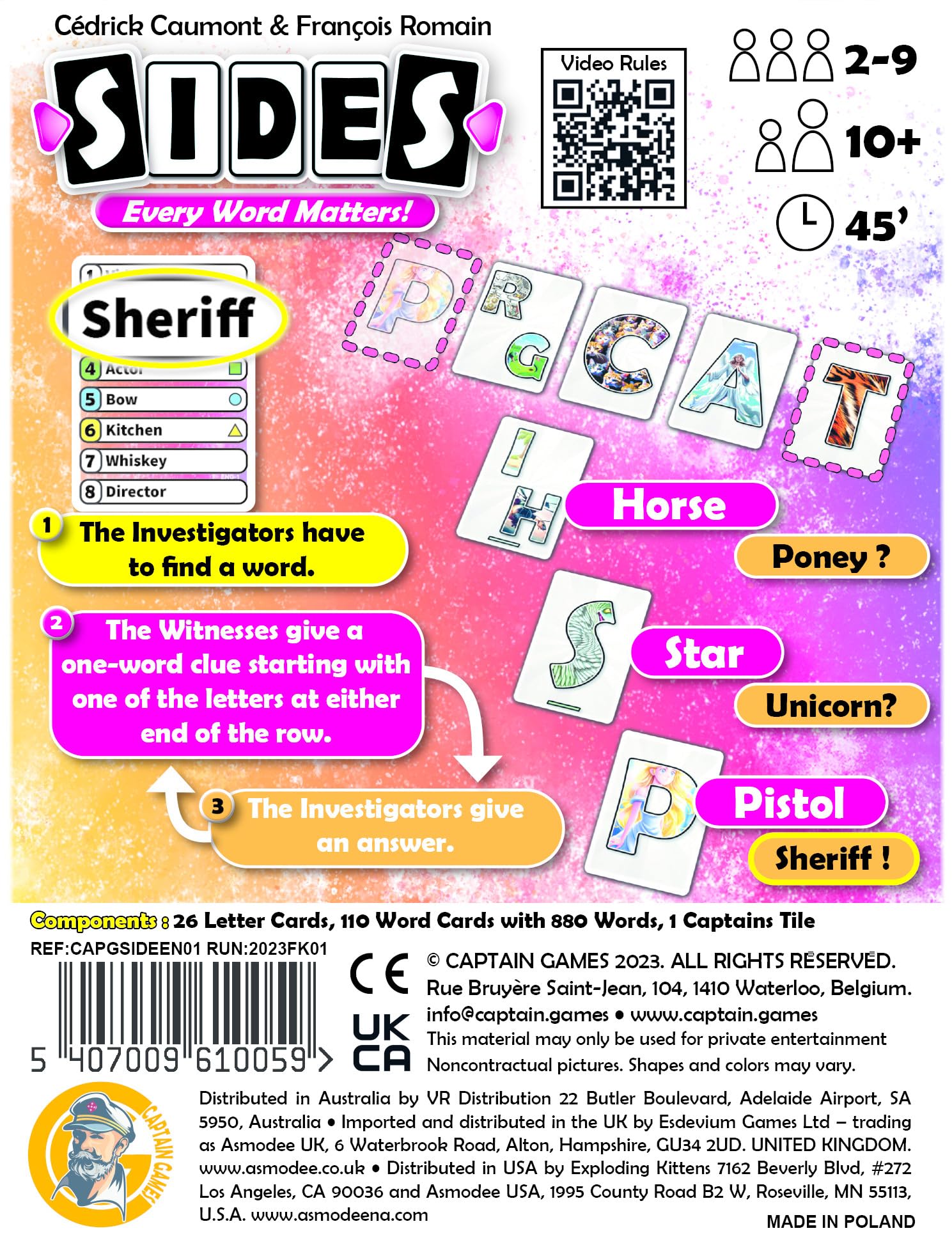Foto 4 pulgar | Juego De Mesa Sides: Desafío De Adivinación De Palabras Para Niños Y Adultos Mayores De 10 Años - Venta Internacional.