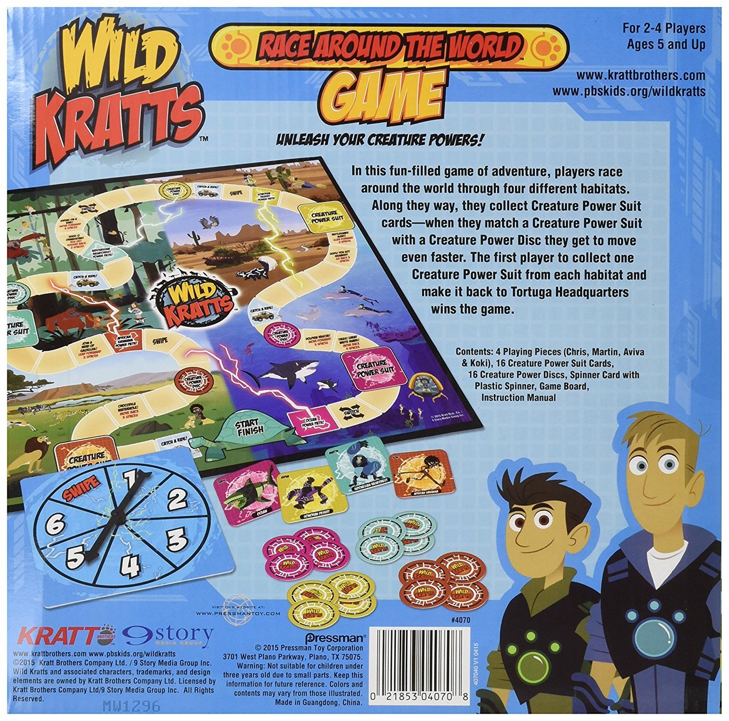 Foto 3 | Juego De Mesa Pressman Wild Kratts Race Around The World 5+ - Venta Internacional.