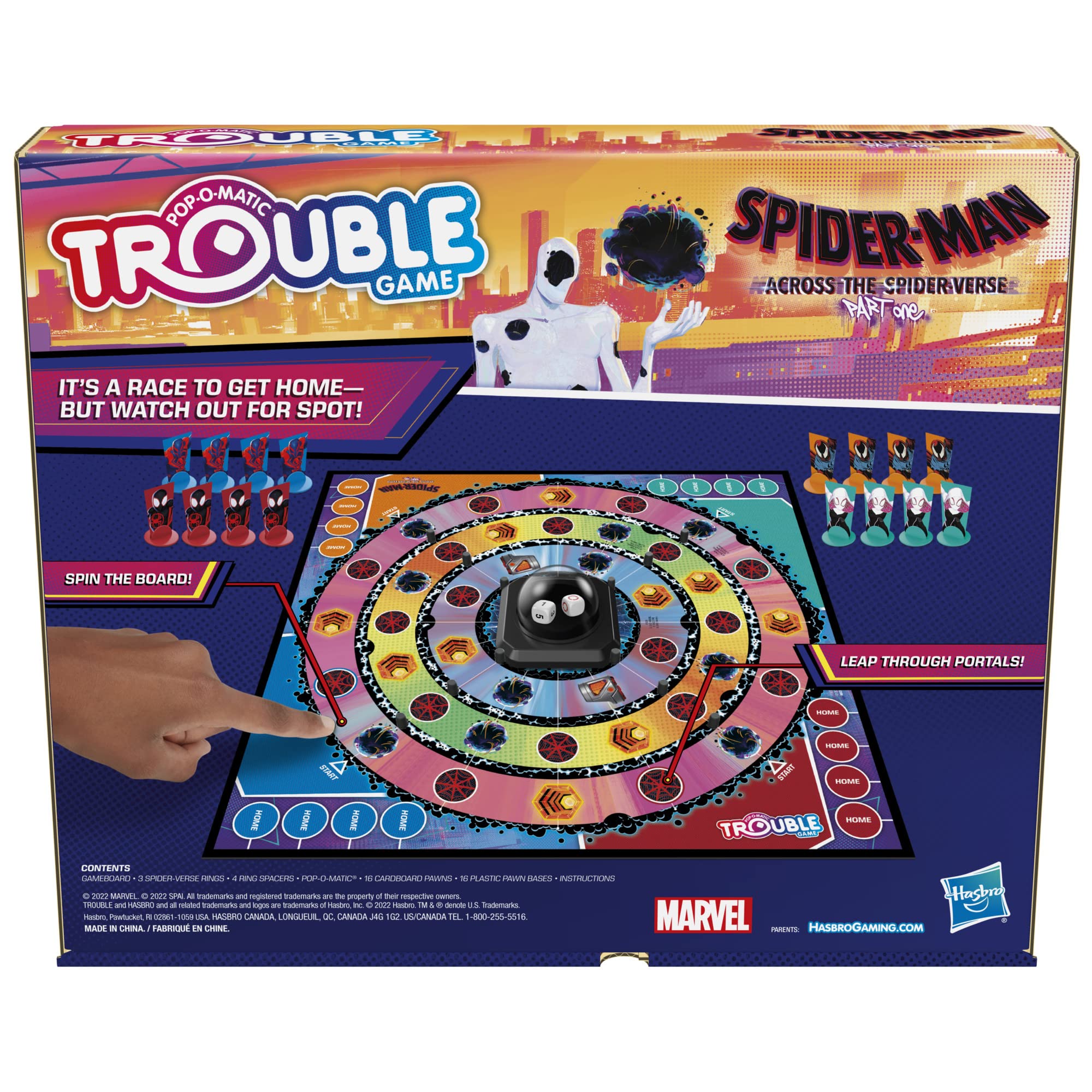 Foto 3 pulgar | Juego De Mesa Hasbro Gaming Trouble: The Spider-verse Edition - Venta Internacional.