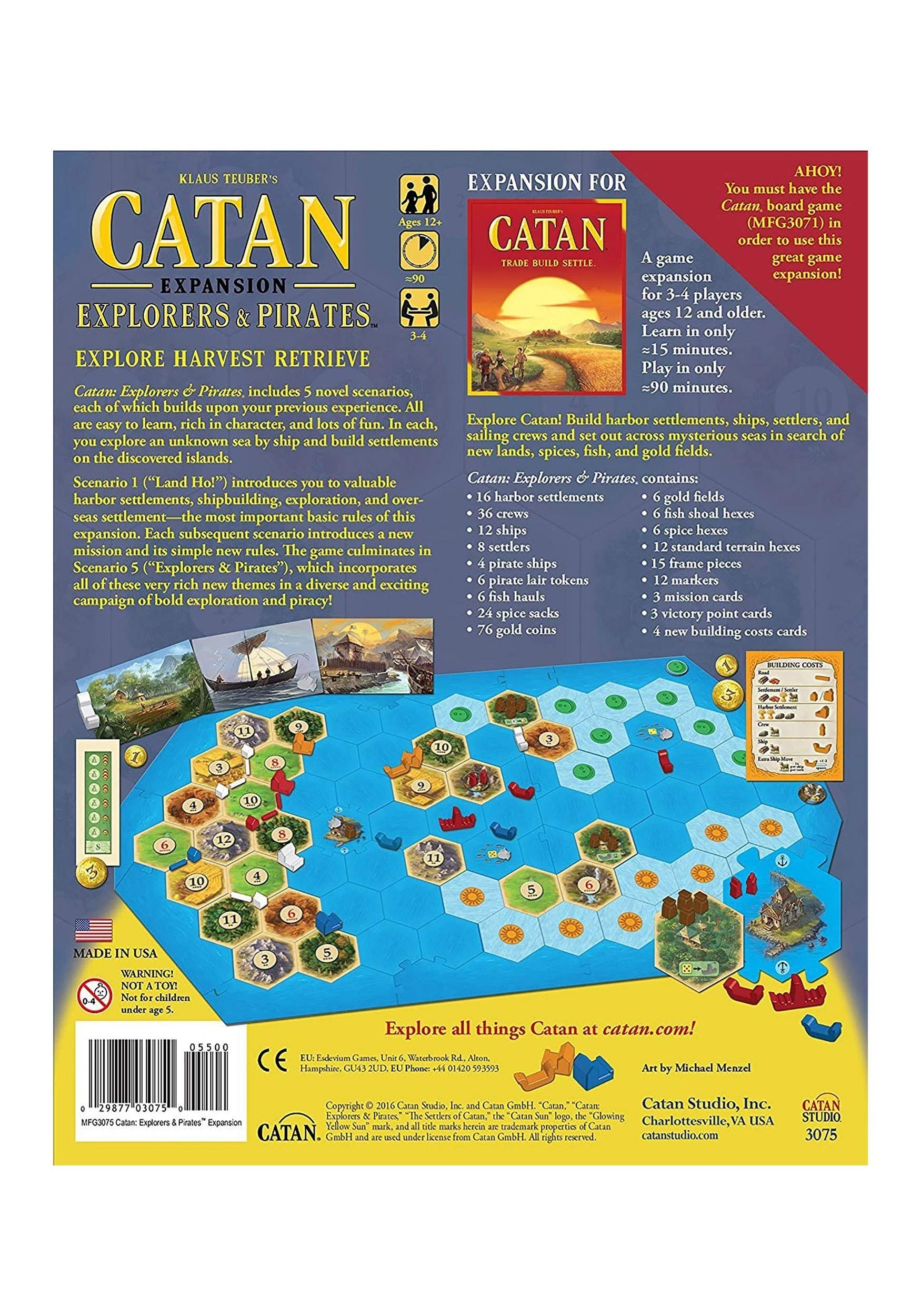 Foto 5 pulgar | Juego De Mesa Catan Explorers & Pirates Expansion Para Mayores De 12 A 4 Jugadores - Venta Internacional.