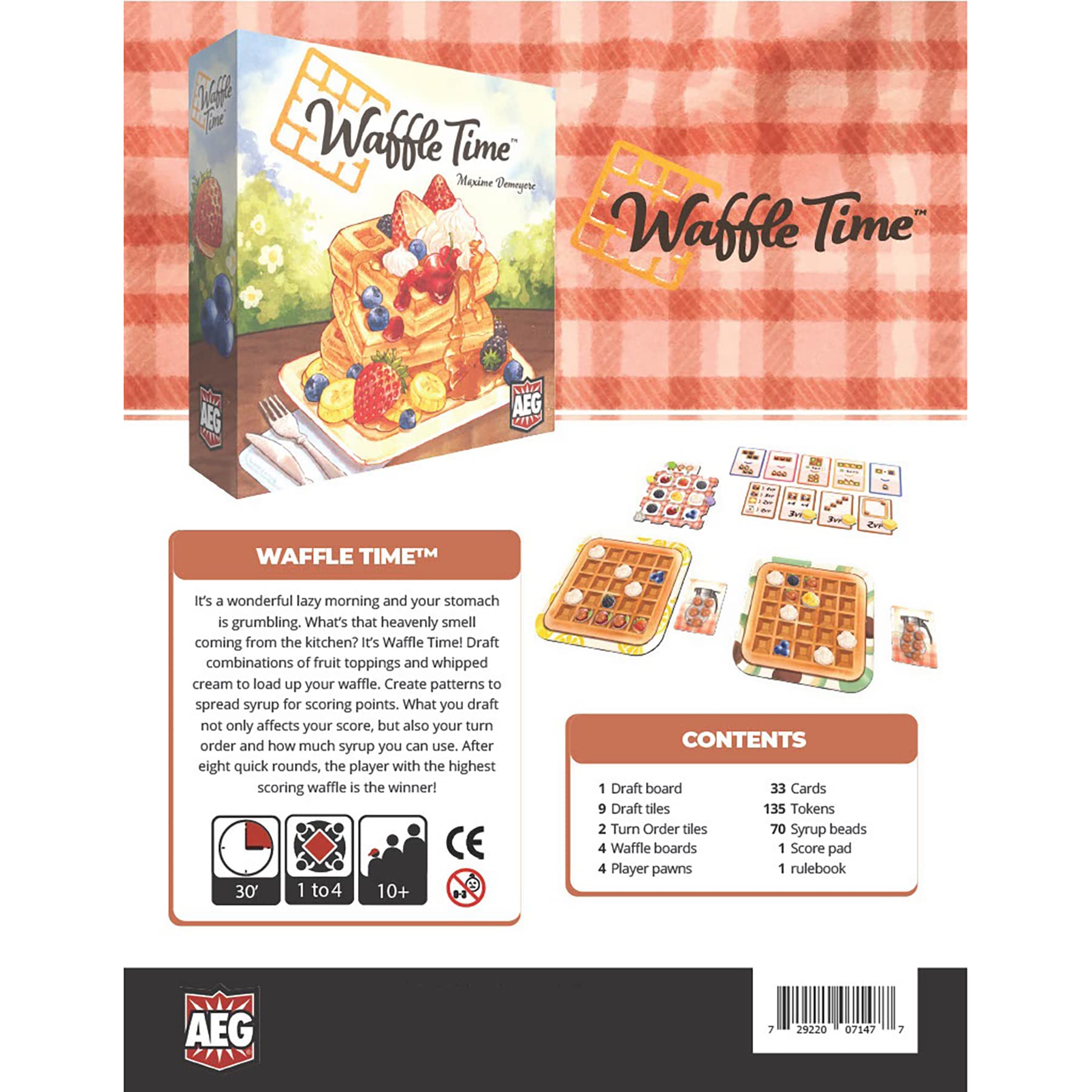 Foto 6 pulgar | Juego De Mesa Aeg Waffle Time Abstract Strategy 1-4 Jugadores 10+ - Venta Internacional.