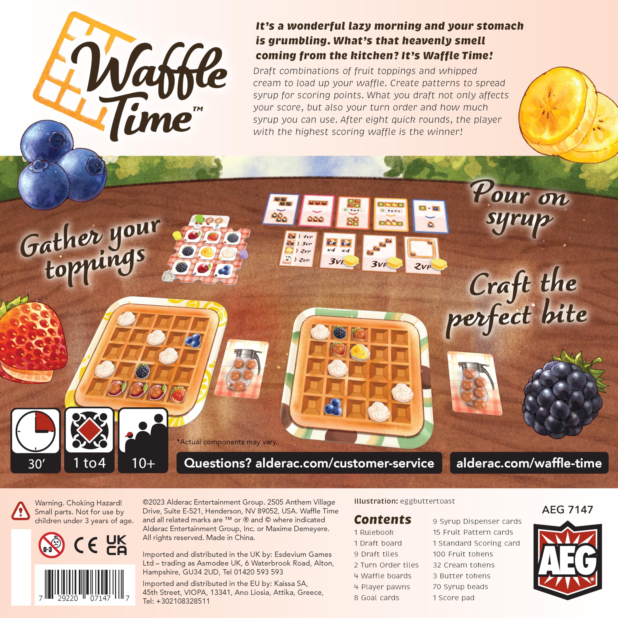 Foto 7 pulgar | Juego De Mesa Aeg Waffle Time Abstract Strategy 1-4 Jugadores 10+ - Venta Internacional.