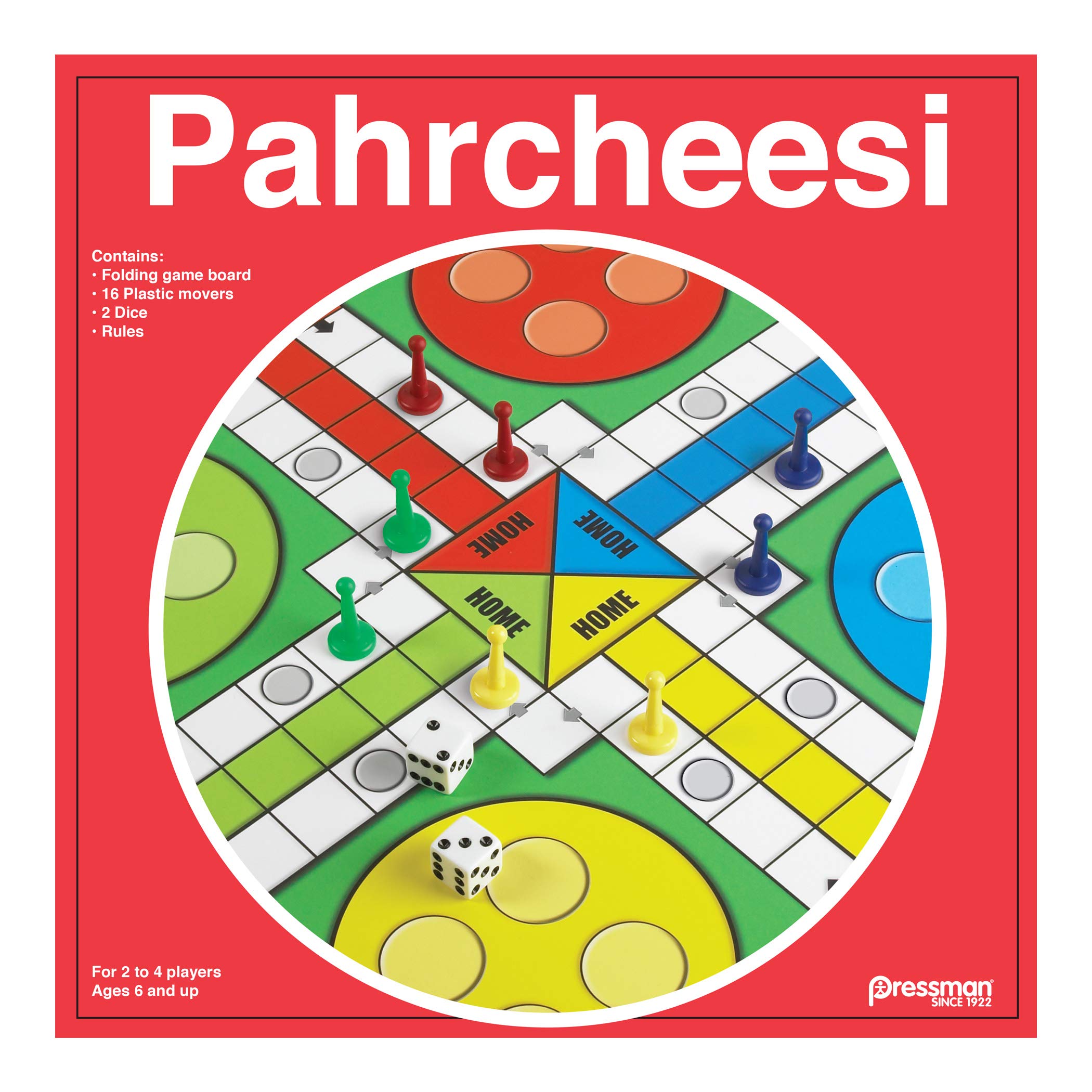 Foto 2 pulgar | Juego De Mesa Pressman Toy Pahrcheesi Para 2 A 4 Jugadores, Rojo - Venta Internacional.