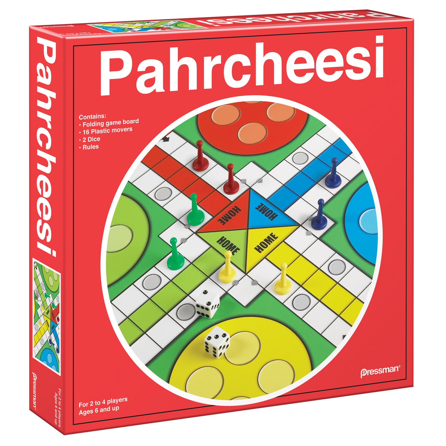 Foto 4 pulgar | Juego De Mesa Pressman Toy Pahrcheesi Para 2 A 4 Jugadores, Rojo - Venta Internacional.