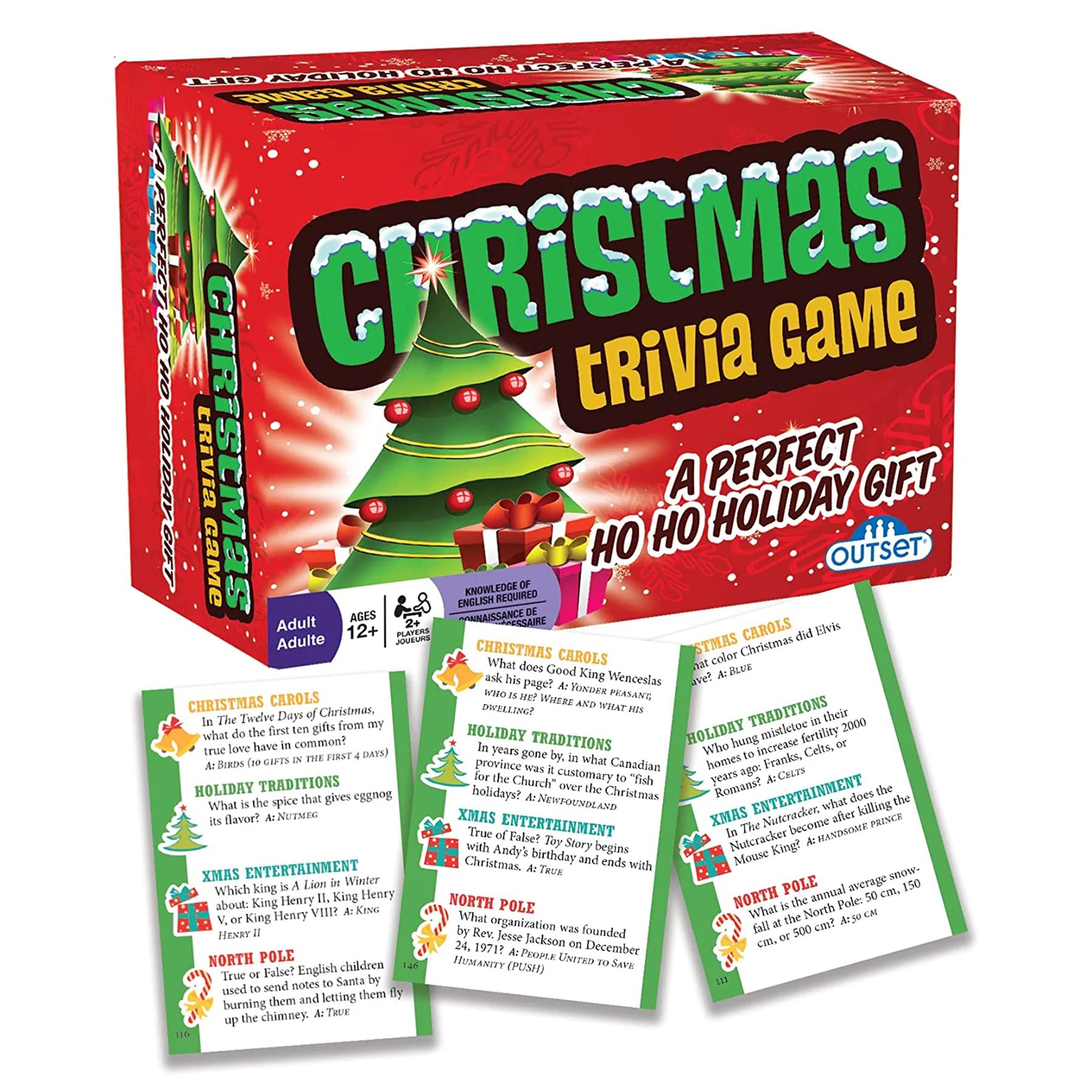 Foto 3 pulgar | Juego De Trivia Navideño Outset Media Con 70 Tarjetas De Trivia - Venta Internacional.