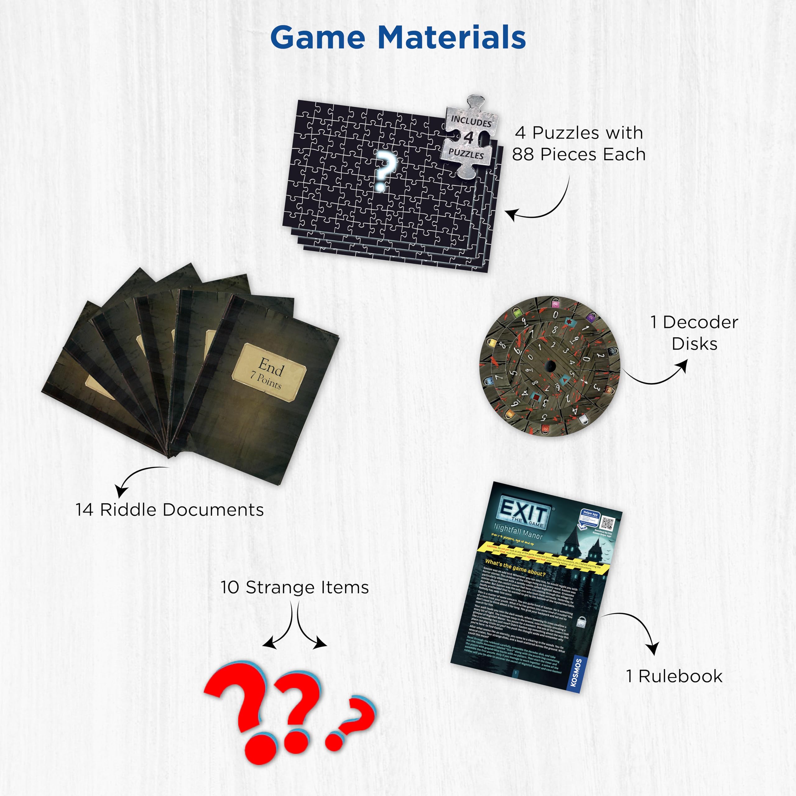Foto 4 pulgar | Juego De Mesa Thames & Kosmos Exit: Nightfall Manor Con Rompecabezas - Venta Internacional.