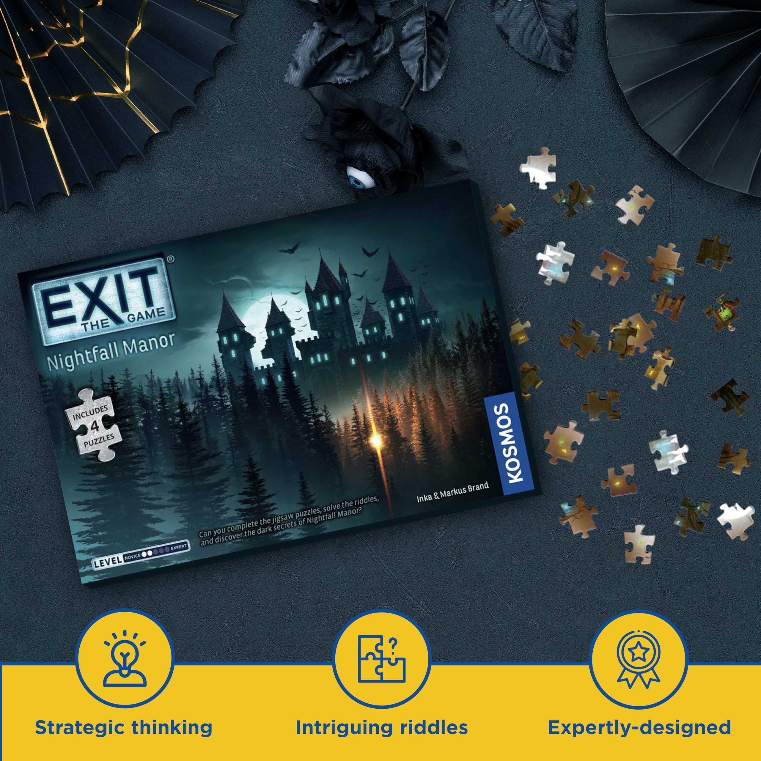 Foto 7 pulgar | Juego De Mesa Thames & Kosmos Exit: Nightfall Manor Con Rompecabezas - Venta Internacional.