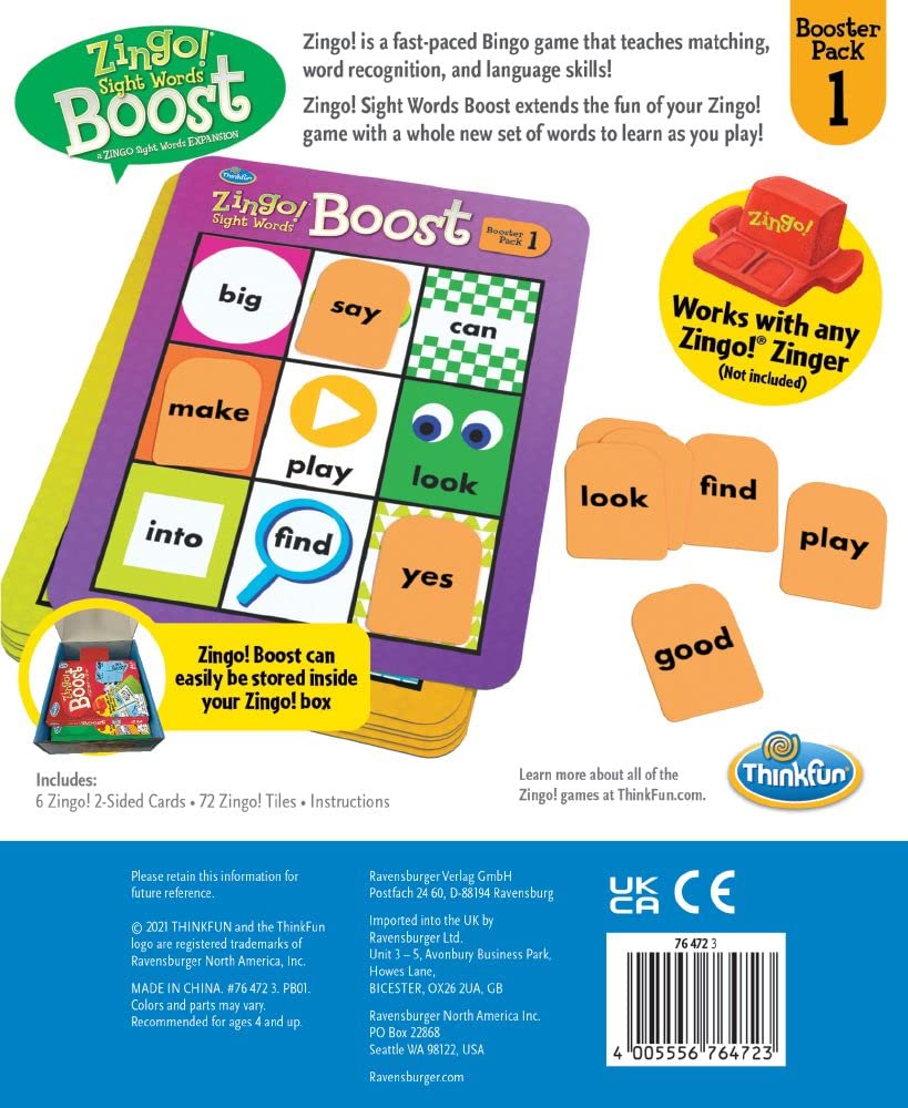 Foto 6 pulgar | Paquete De Expansión Thinkfun Zingo! La Vista Y Las Palabras Estimulan A Los Niños Mayores De 4 Años - Venta Inter
