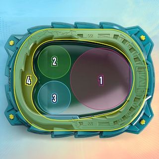 Foto 4 | Set De Combate Beyblade Burst Quadstrike Light Ignite Con Estadio - Venta Internacional.