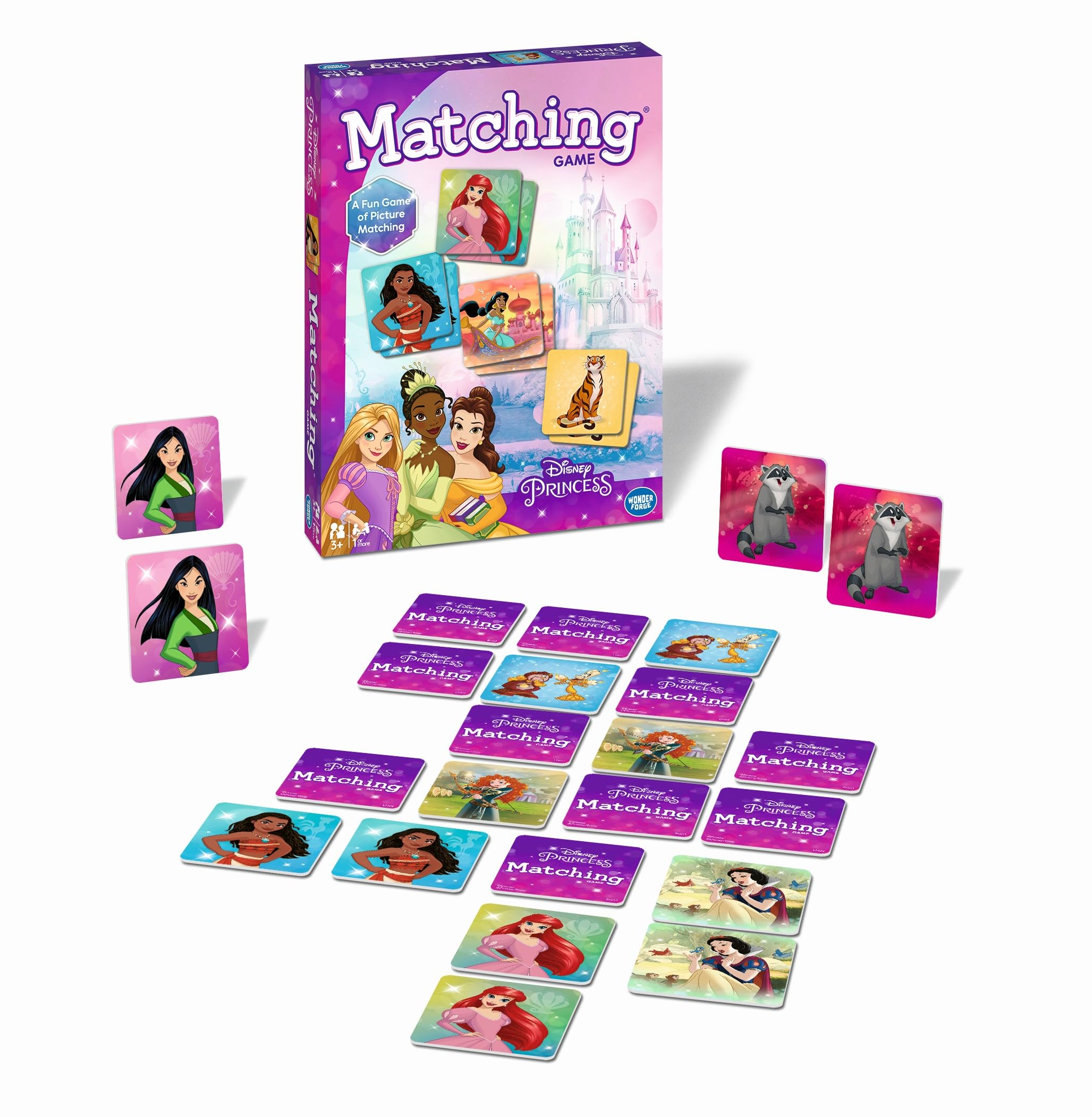 Juego De Memoria Wonder Forge Disney Princess Para Niños De 3 A 5 Años - Venta Internacional.