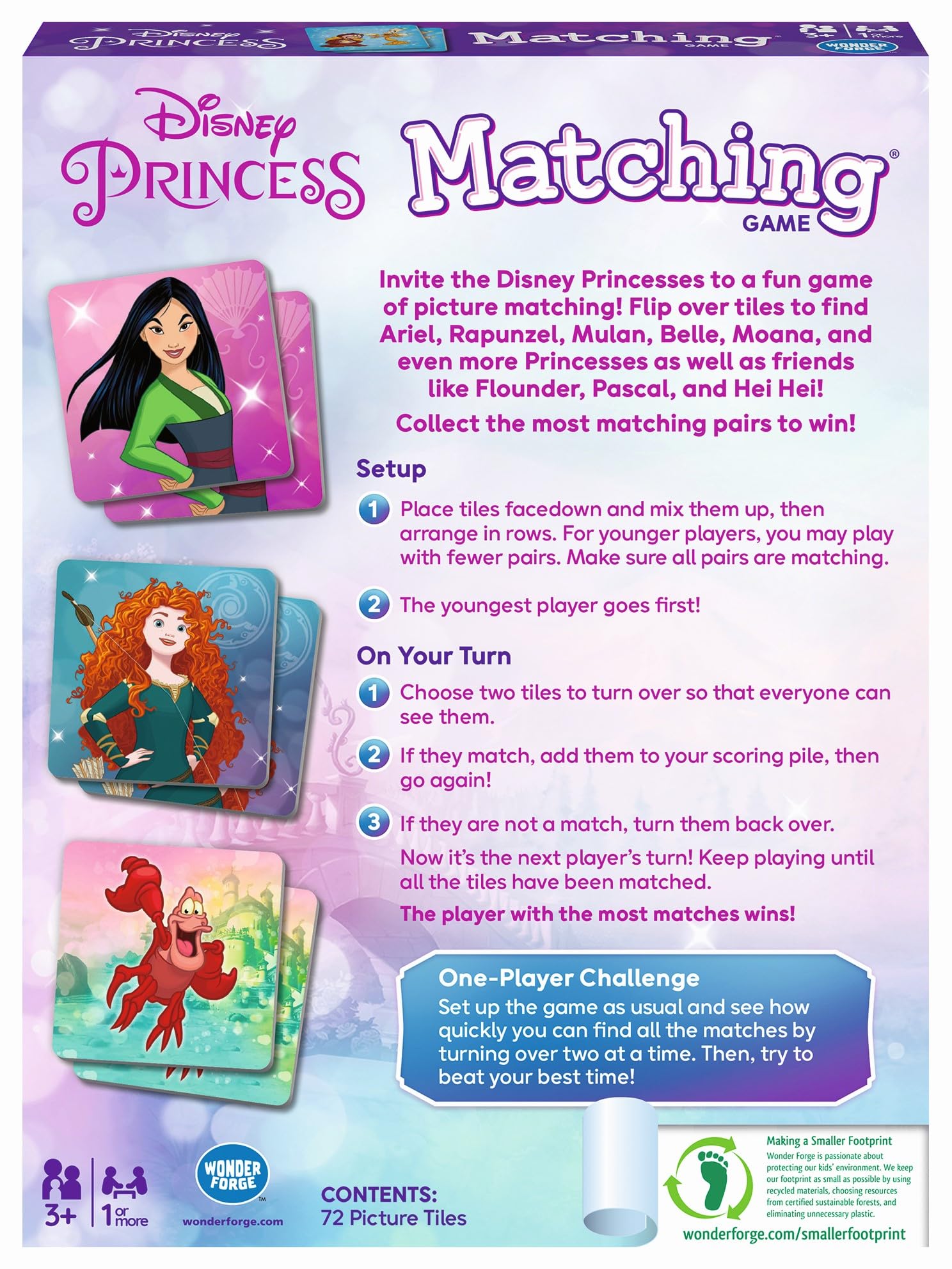 Foto 4 pulgar | Juego De Memoria Wonder Forge Disney Princess Para Niños De 3 A 5 Años - Venta Internacional.