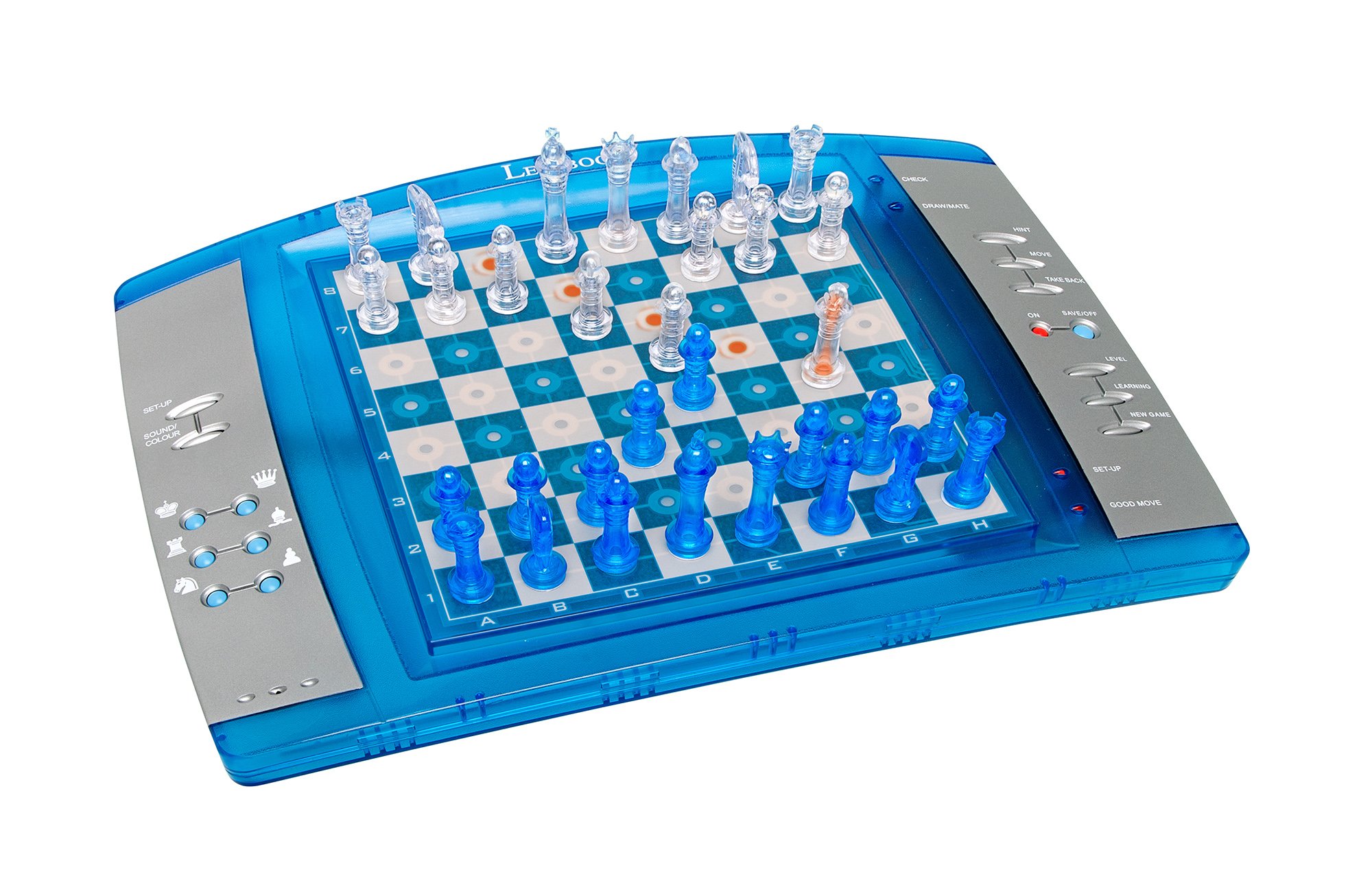 Juego De Ajedrez Electrónico Lexibook Chesslight 64 Niveles Azul/gris - Venta Internacional.