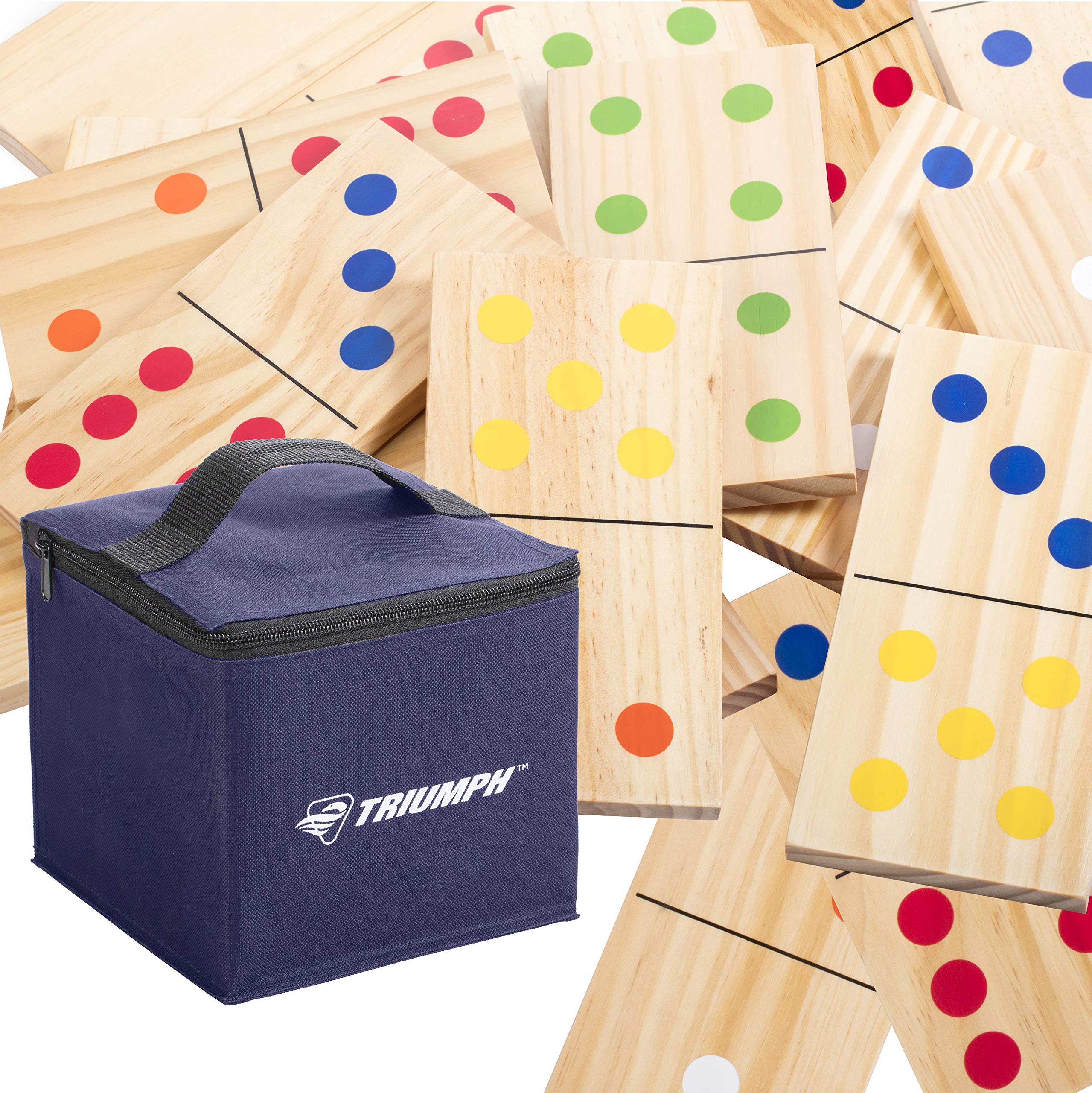 Foto 2 pulgar | Juego De Dominó Triumph Wood Lawn Outdoor De 28 Piezas Con Bolsa De Almacenamiento - Venta Internacional.