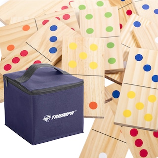 Foto 1 | Juego De Dominó Triumph Wood Lawn Outdoor De 28 Piezas Con Bolsa De Almacenamiento - Venta Internacional.