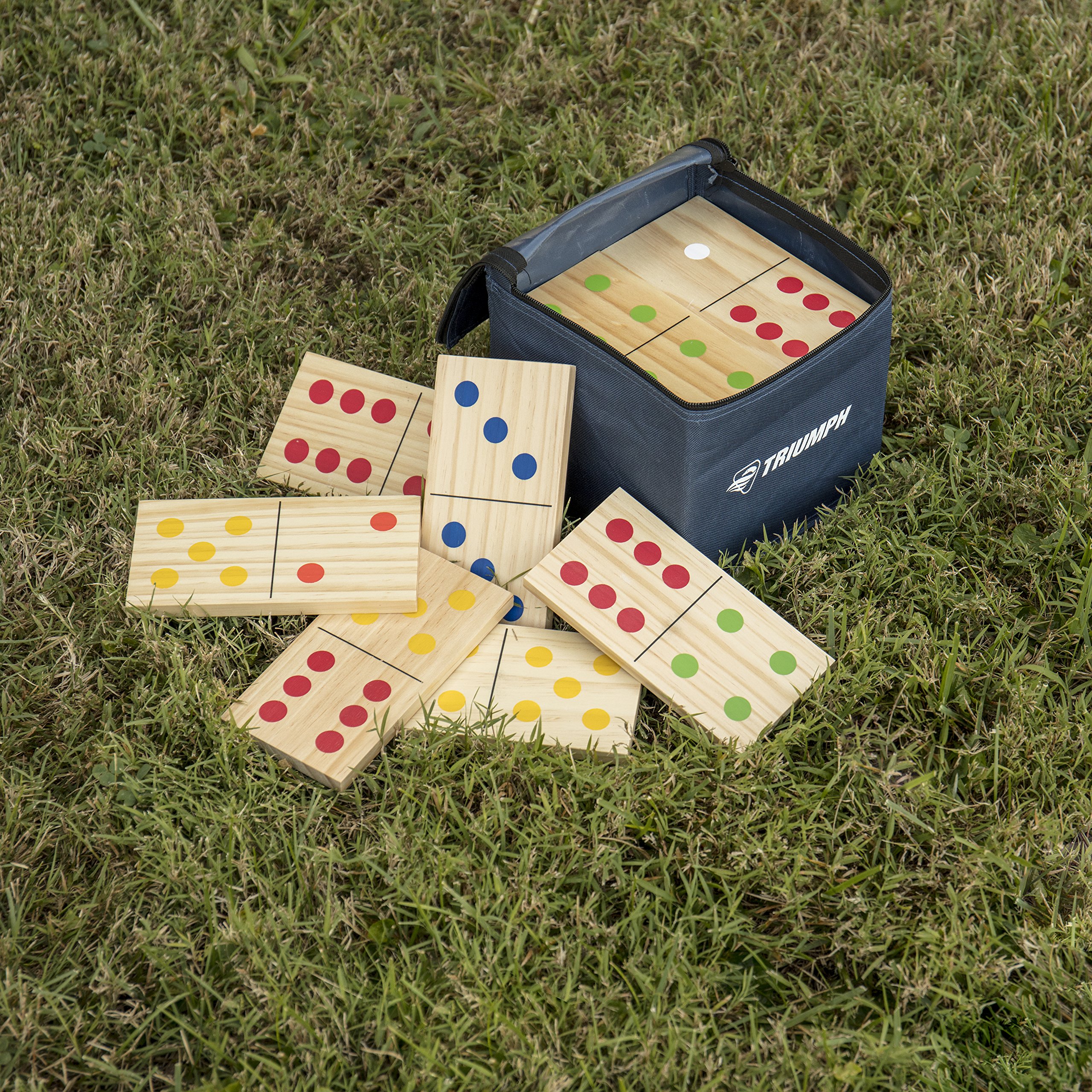 Foto 7 pulgar | Juego De Dominó Triumph Wood Lawn Outdoor De 28 Piezas Con Bolsa De Almacenamiento - Venta Internacional.