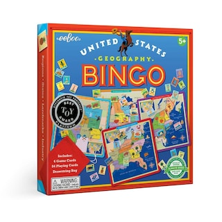 Foto 1 | Juego De Bingo Eeboo United States Geography Para 2-6 Jugadores Mayores De 5 Años - Venta Internacional.