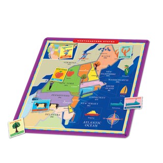 Foto 4 | Juego De Bingo Eeboo United States Geography Para 2-6 Jugadores Mayores De 5 Años - Venta Internacional.