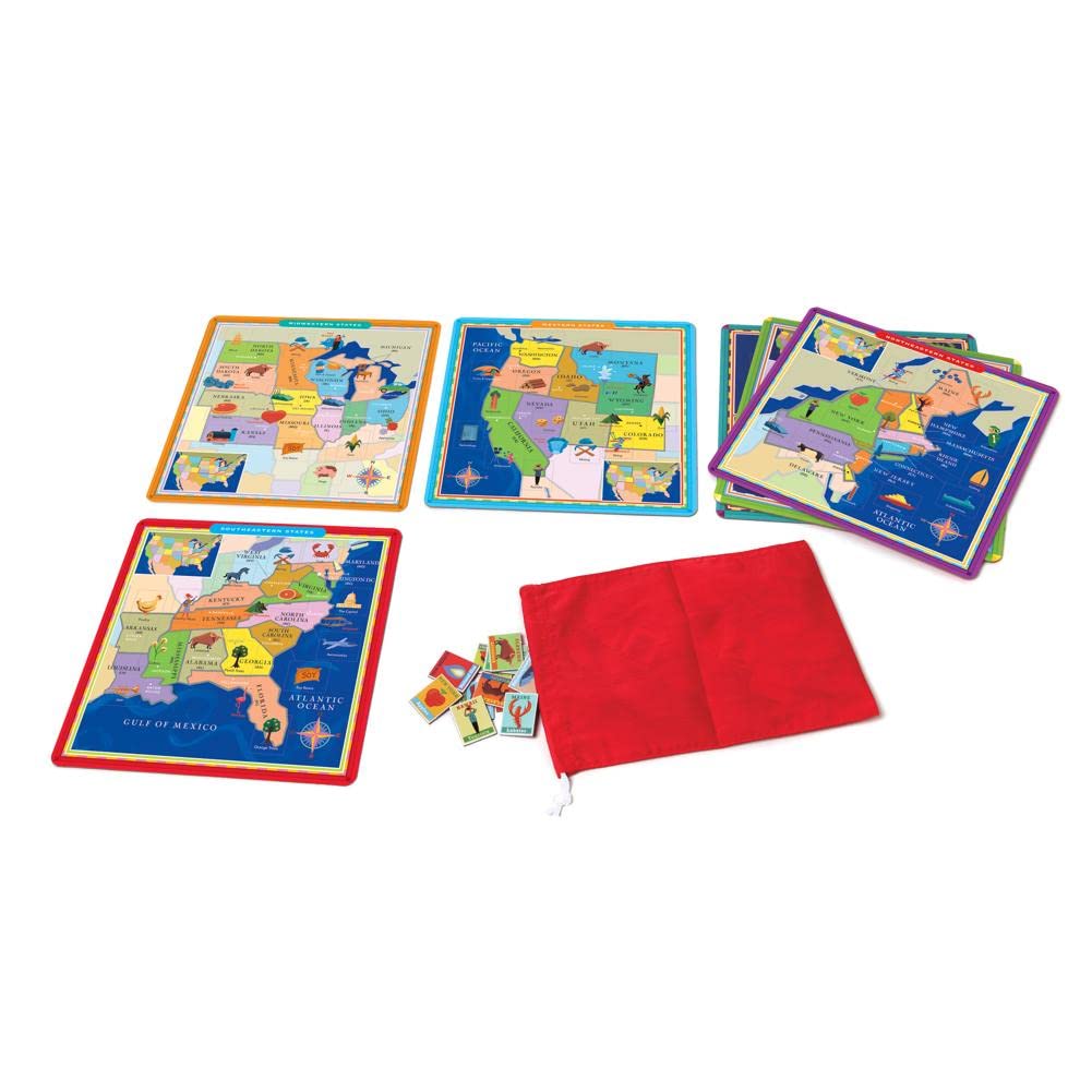 Foto 7 pulgar | Juego De Bingo Eeboo United States Geography Para 2-6 Jugadores Mayores De 5 Años - Venta Internacional.