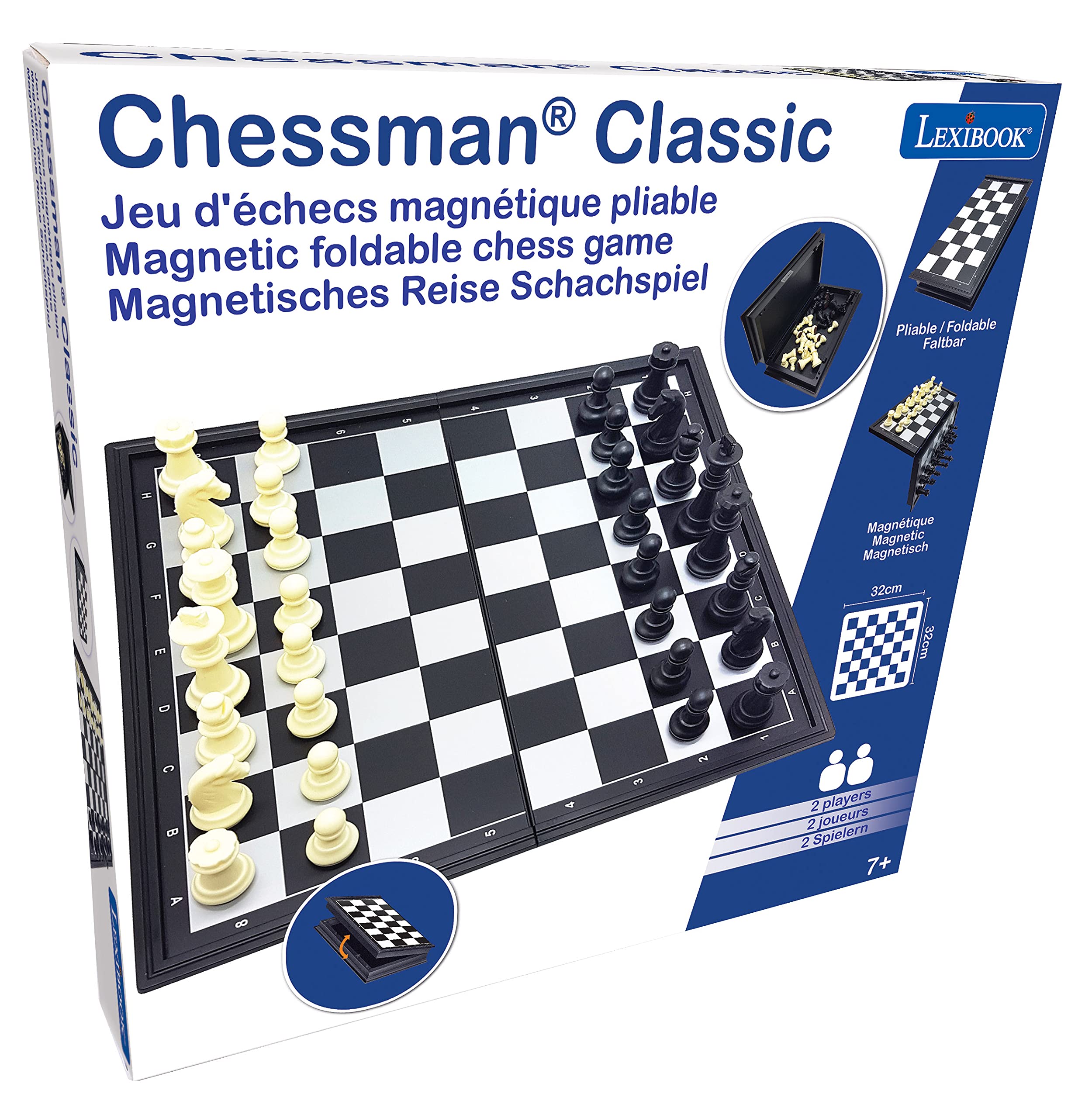 Foto 6 pulgar | Juego De Ajedrez Lexibook Chessman Classic Magnético Plegable - Venta Internacional.