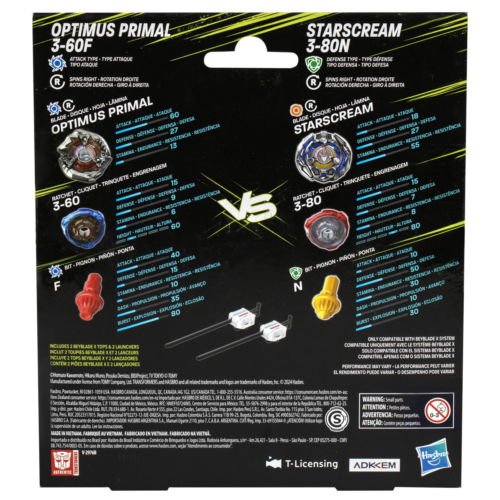 Foto 4 | Set Multipack Beyblade X Transformers Collab Para Niños De 8 Años - Venta Internacional.