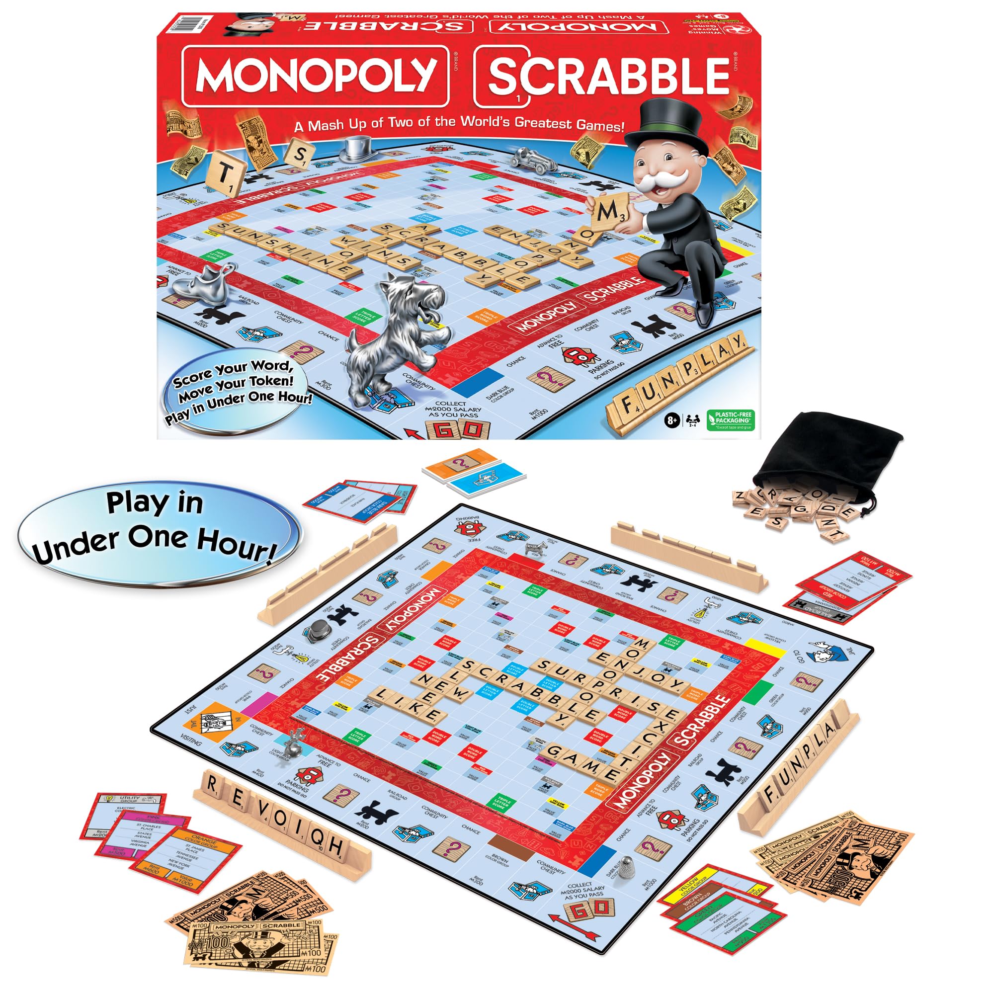 Foto 2 pulgar | Movimientos Ganadores De Juegos De Mesa Monopoly Scrabble 2-4 Jugadores 8+ - Venta Internacional.