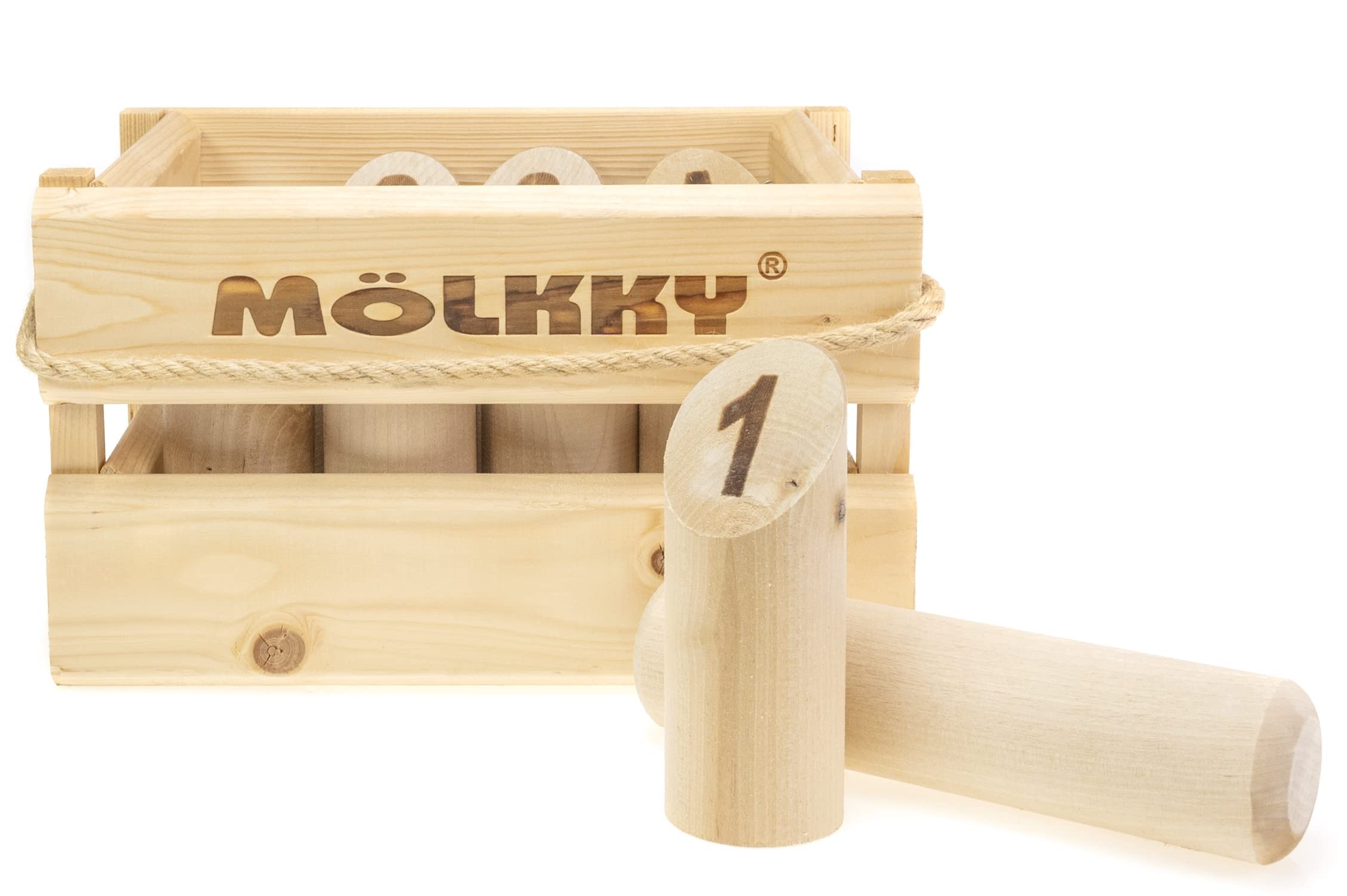 Foto 7 pulgar | Juego De Bolos Y Alfileres De Madera Molkky Para Divertirte Al Aire Libre - Venta Internacional.