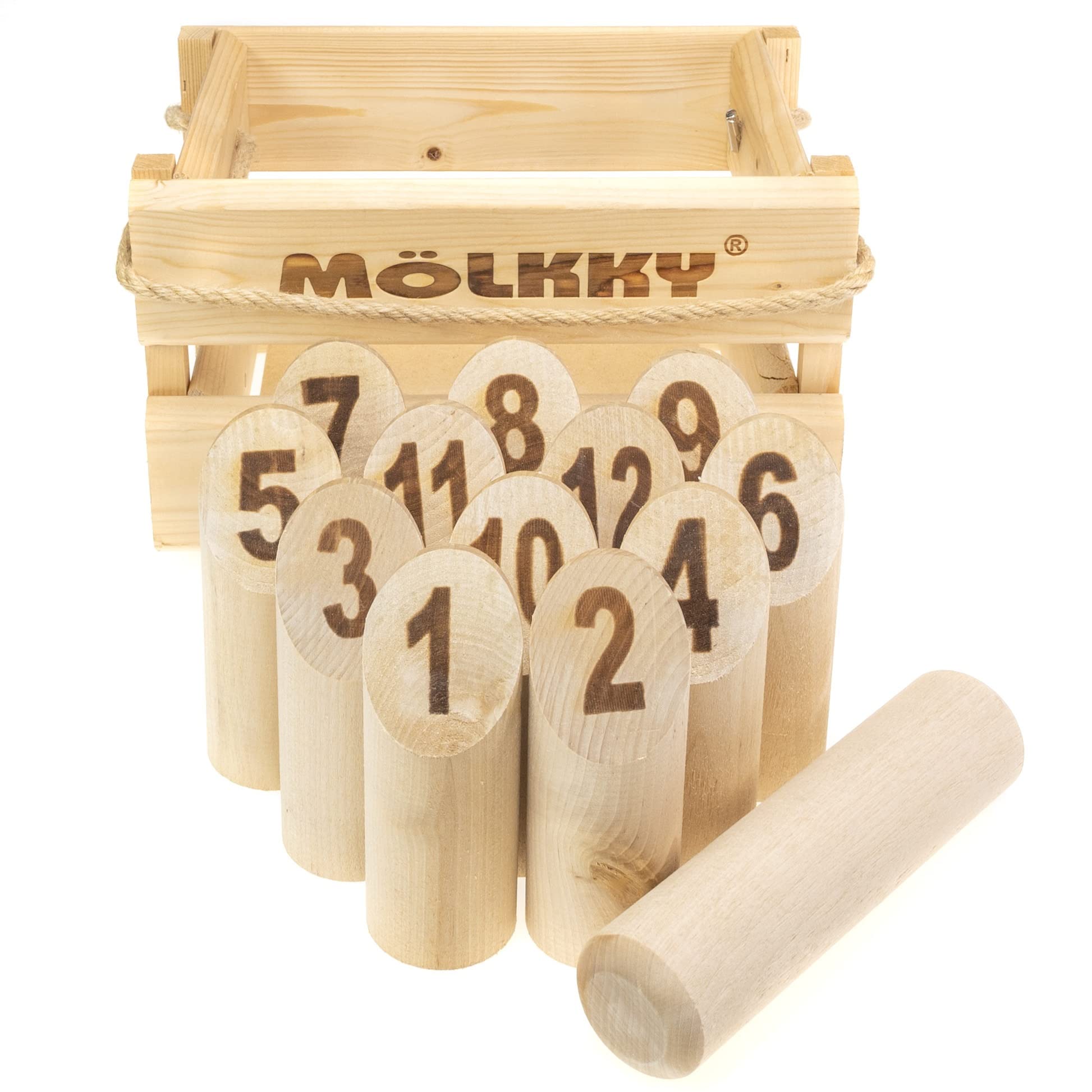 Foto 8 pulgar | Juego De Bolos Y Alfileres De Madera Molkky Para Divertirte Al Aire Libre - Venta Internacional.