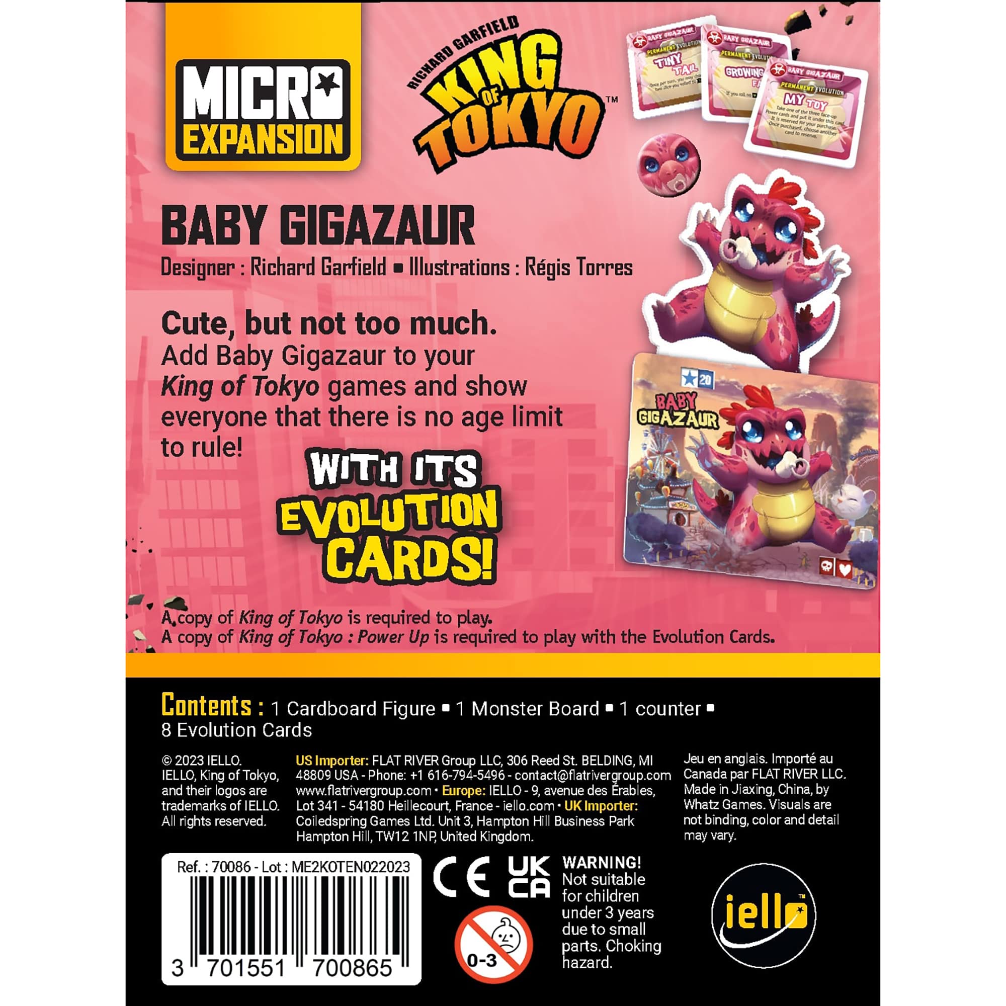 Foto 2 | Expansión De Juegos De Cartas Iello King Of Tokyo Baby Gigazaur - Venta Internacional.