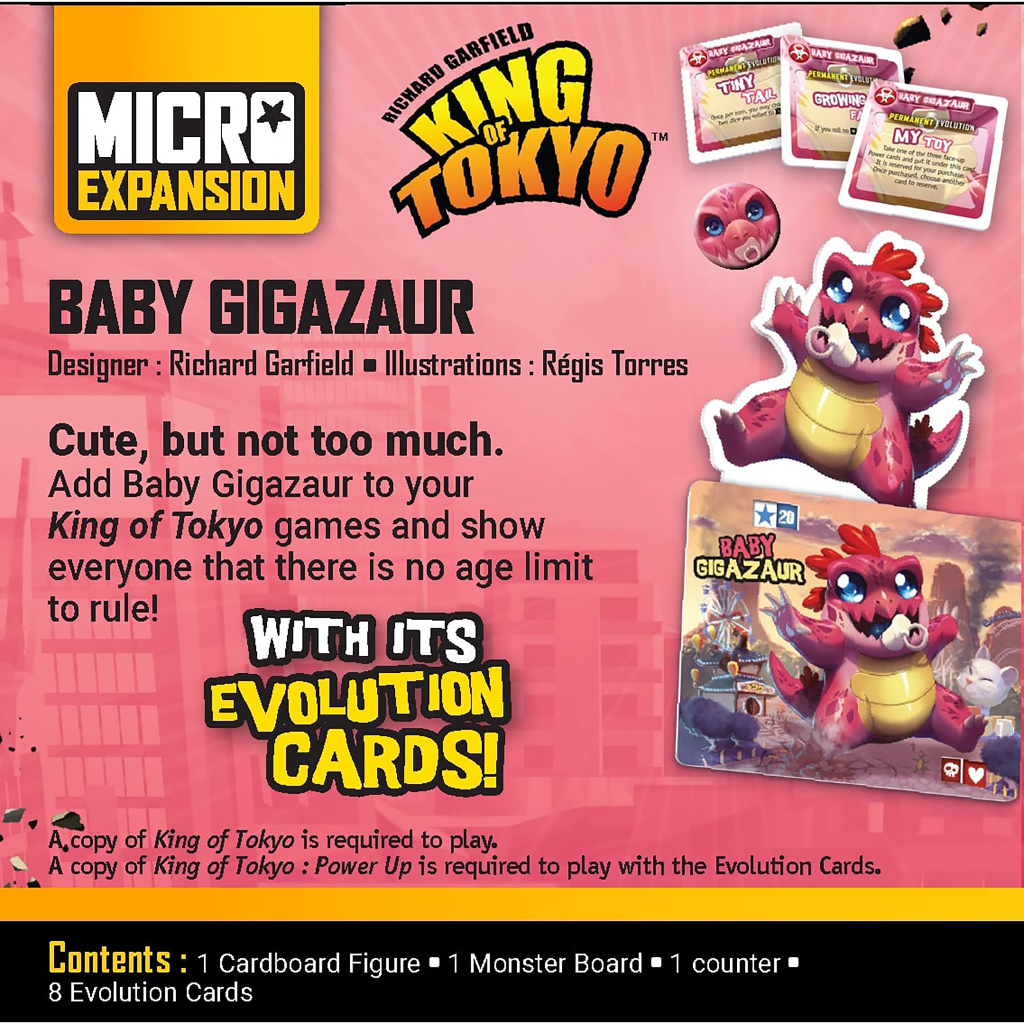Foto 5 pulgar | Expansión De Juegos De Cartas Iello King Of Tokyo Baby Gigazaur - Venta Internacional.