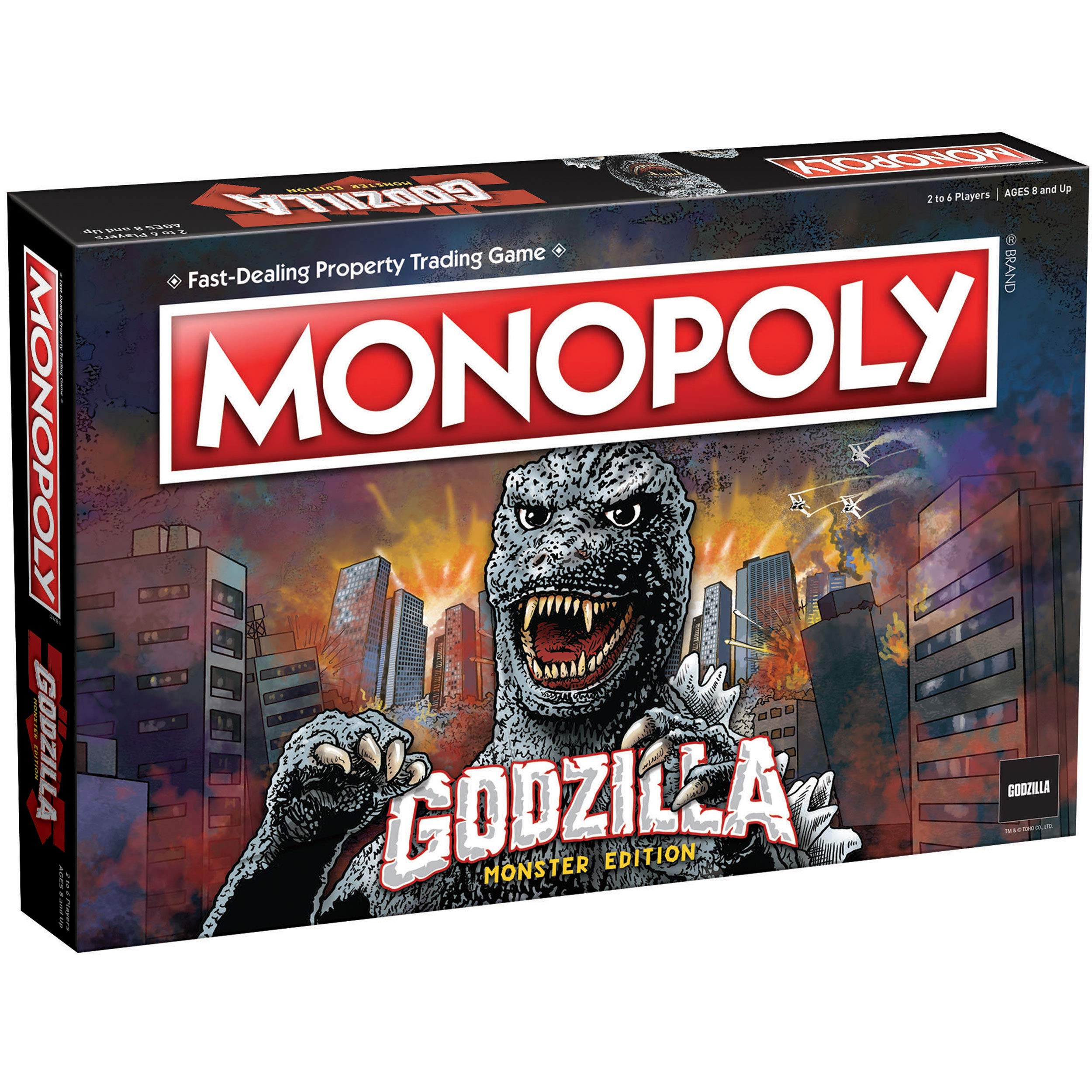 Foto 2 pulgar | Juego De Mesa Usaopoly Monopoly Godzilla Classic Monster Movie - Venta Internacional.