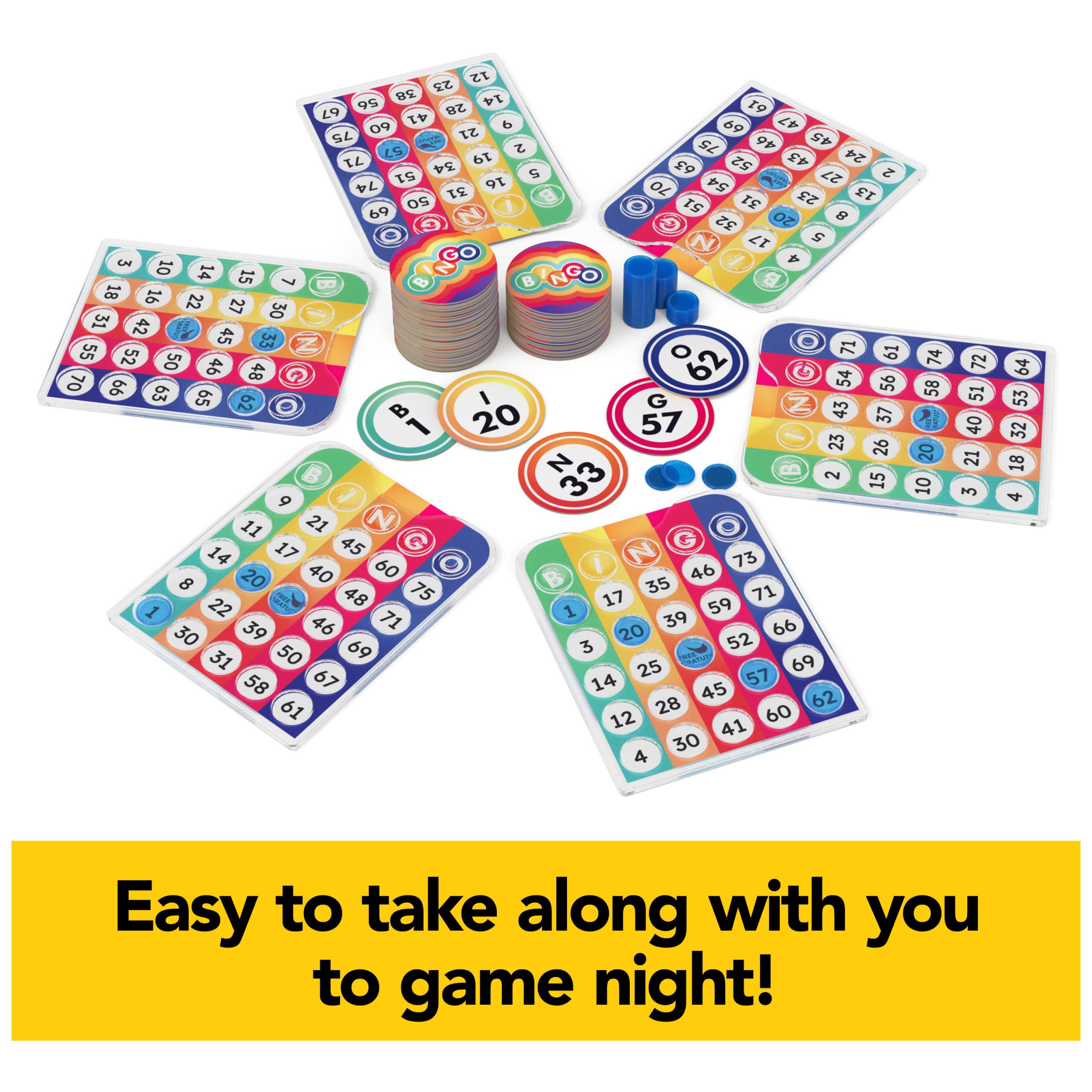 Foto 3 | Juego De Bingo Spin Master Games Pack & Go Con Rainbow Chips - Venta Internacional.
