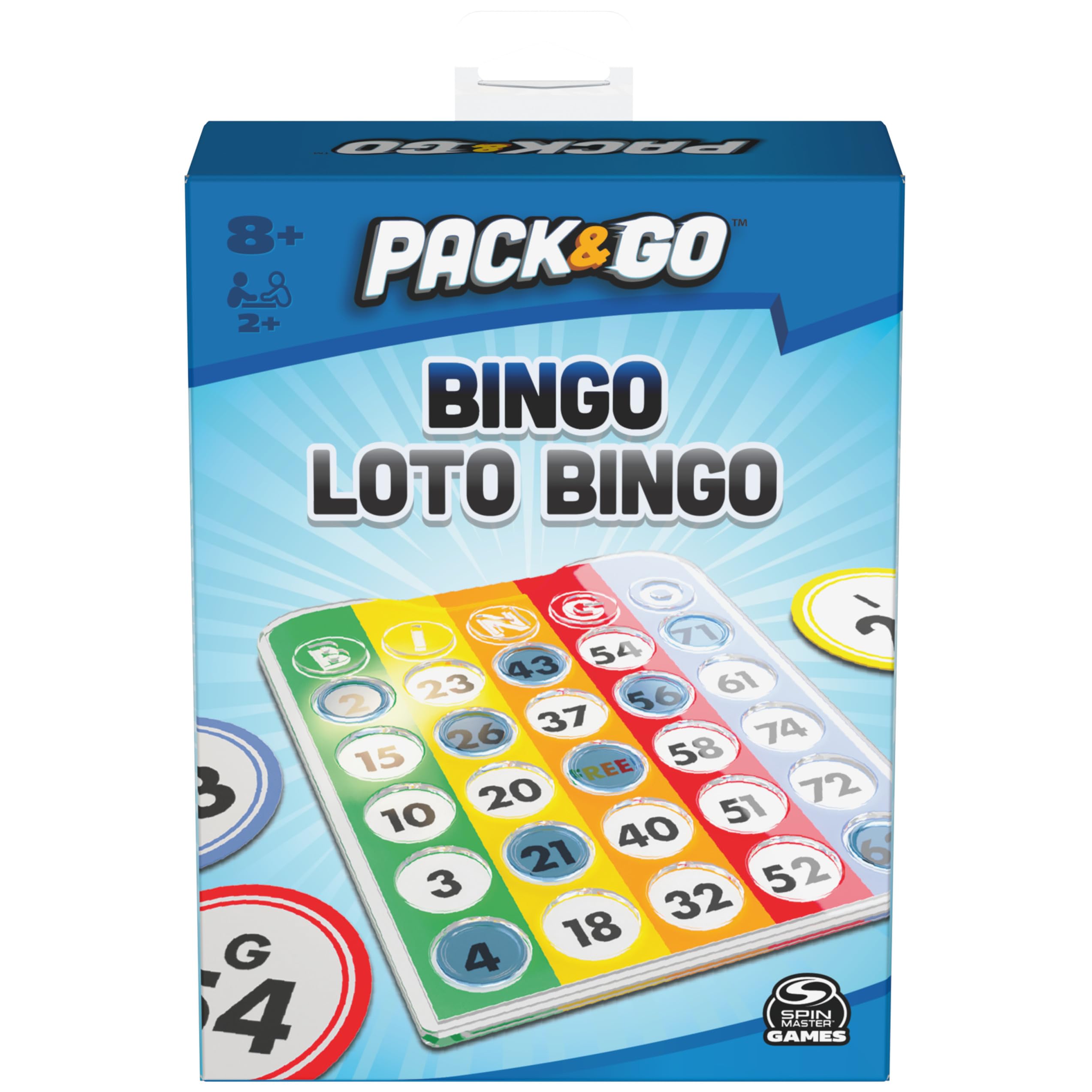 Foto 6 pulgar | Juego De Bingo Spin Master Games Pack & Go Con Rainbow Chips - Venta Internacional.