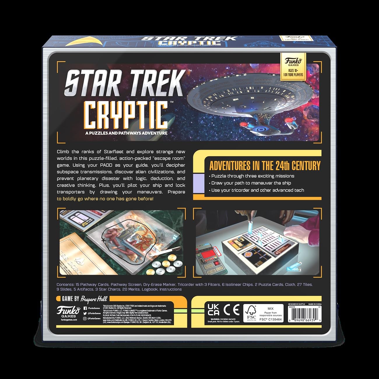 Foto 3 pulgar | Juego De Mesa Funko Star Trek Cryptic Puzzles De Más De 10 Años - Venta Internacional.