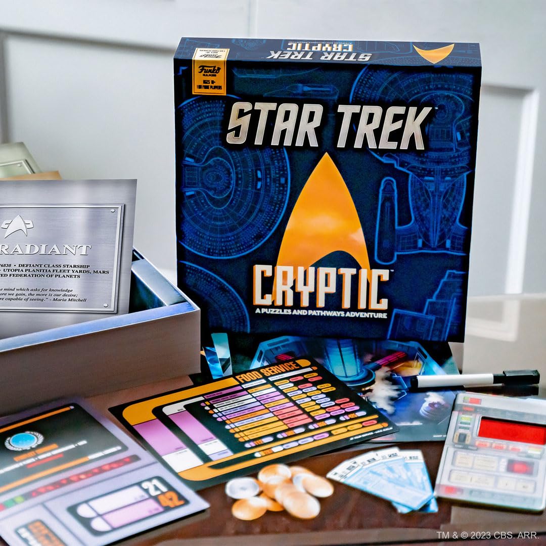 Foto 4 pulgar | Juego De Mesa Funko Star Trek Cryptic Puzzles De Más De 10 Años - Venta Internacional.