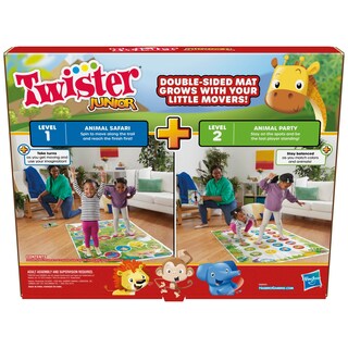 Foto 2 | Tapete De 2 Caras Game Hasbro Gaming Twister Junior Animal Adventure - Venta Internacional.