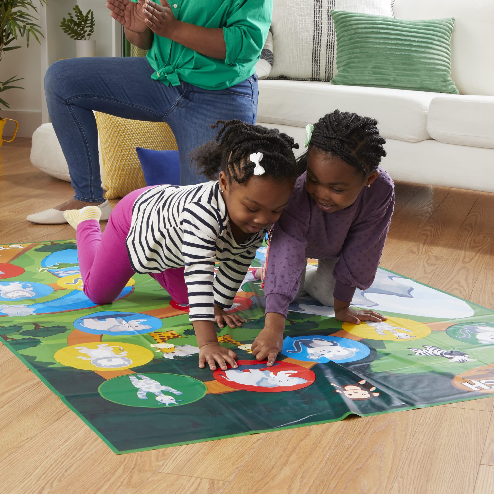 Foto 6 pulgar | Tapete De 2 Caras Game Hasbro Gaming Twister Junior Animal Adventure - Venta Internacional.